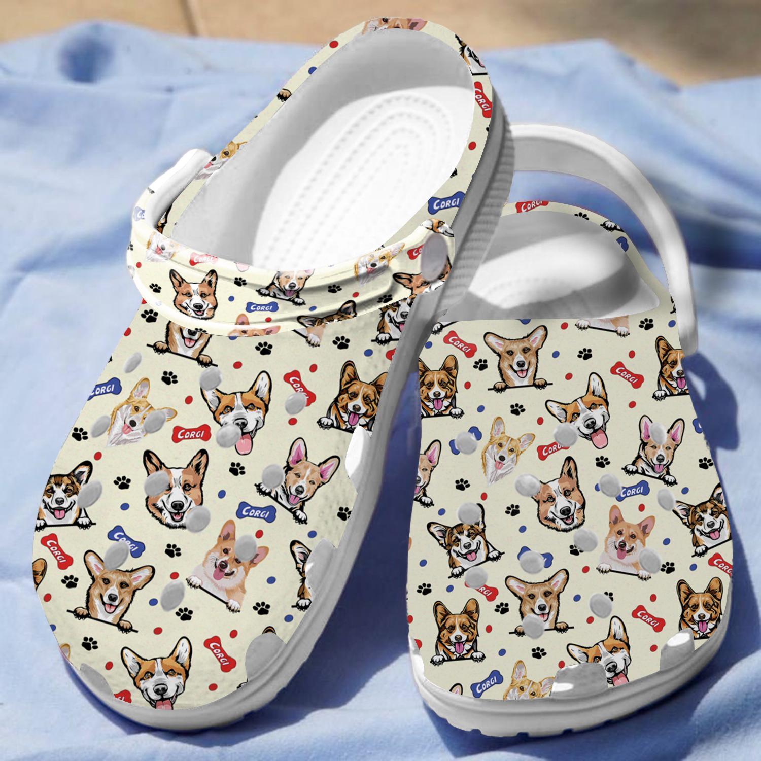 Merchidea Welsh Corgi Dog Crocs Crocband Clogs Shoes Comfortable For Men Women and Kids