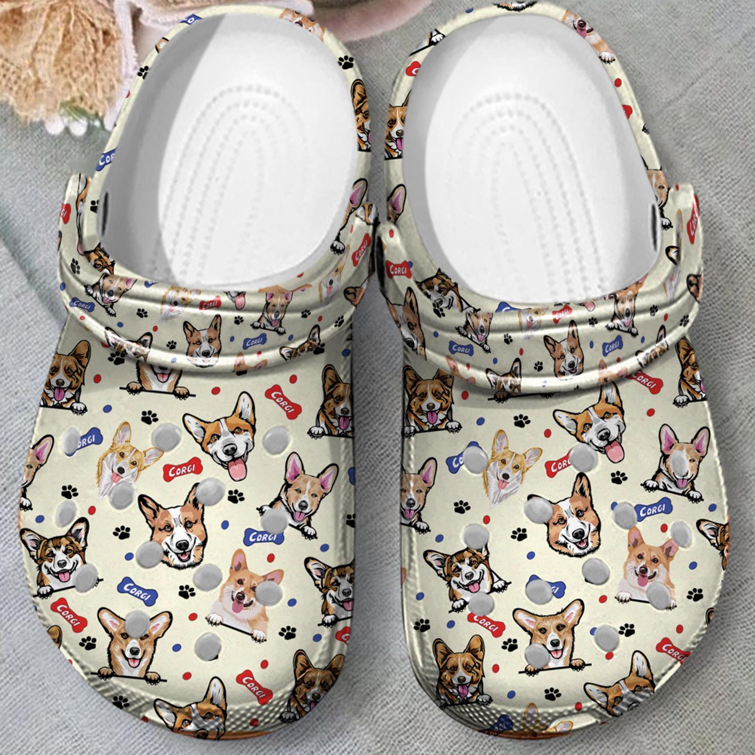 Merchidea Welsh Corgi Dog Crocs Crocband Clogs Shoes Comfortable For Men Women and Kids