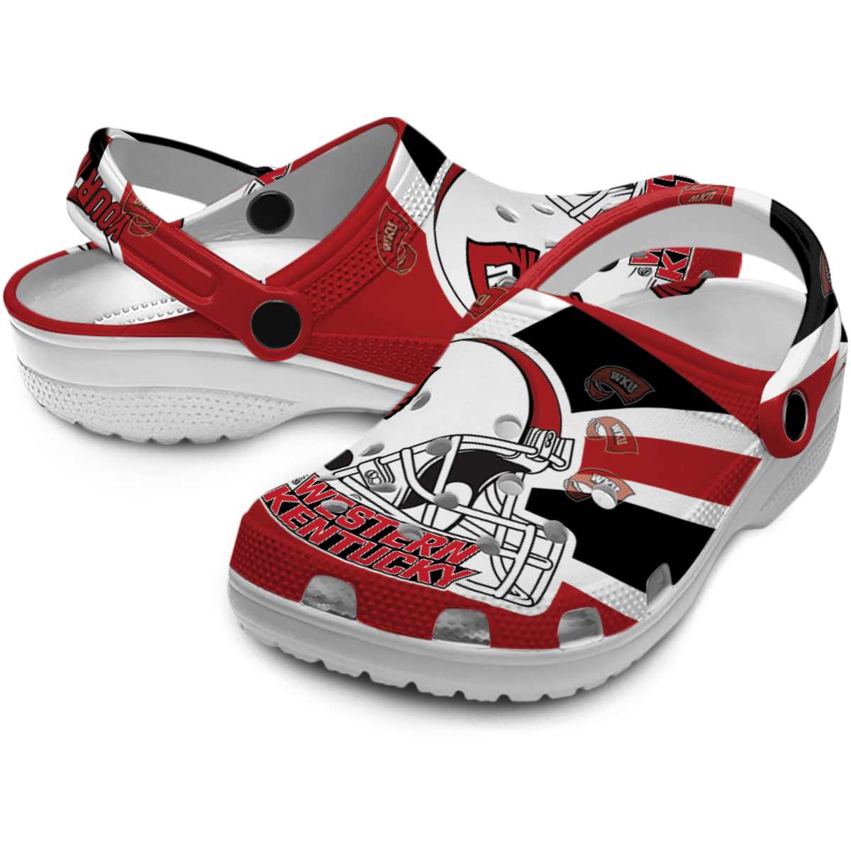 Merchidea Western Kentucky Hilltoppers NCAA Sport Crocs Crocband Clogs Shoes Comfortable For Men Women and Kids