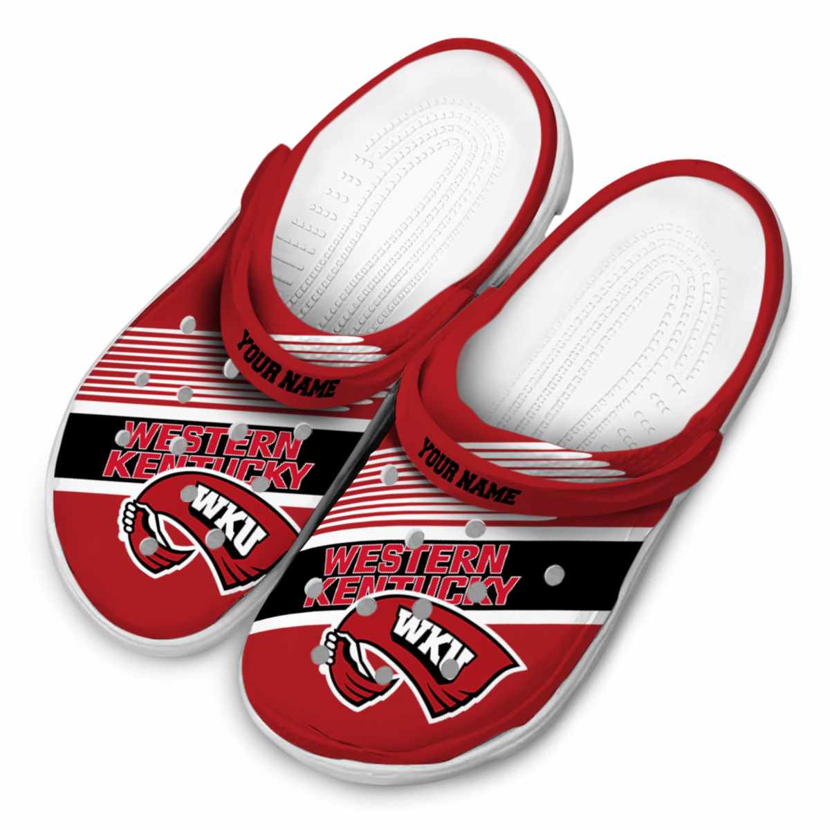 Merchidea Western Kentucky Hilltoppers NCAA Sport Crocs Crocband Clogs Shoes Comfortable For Men Women and Kids
