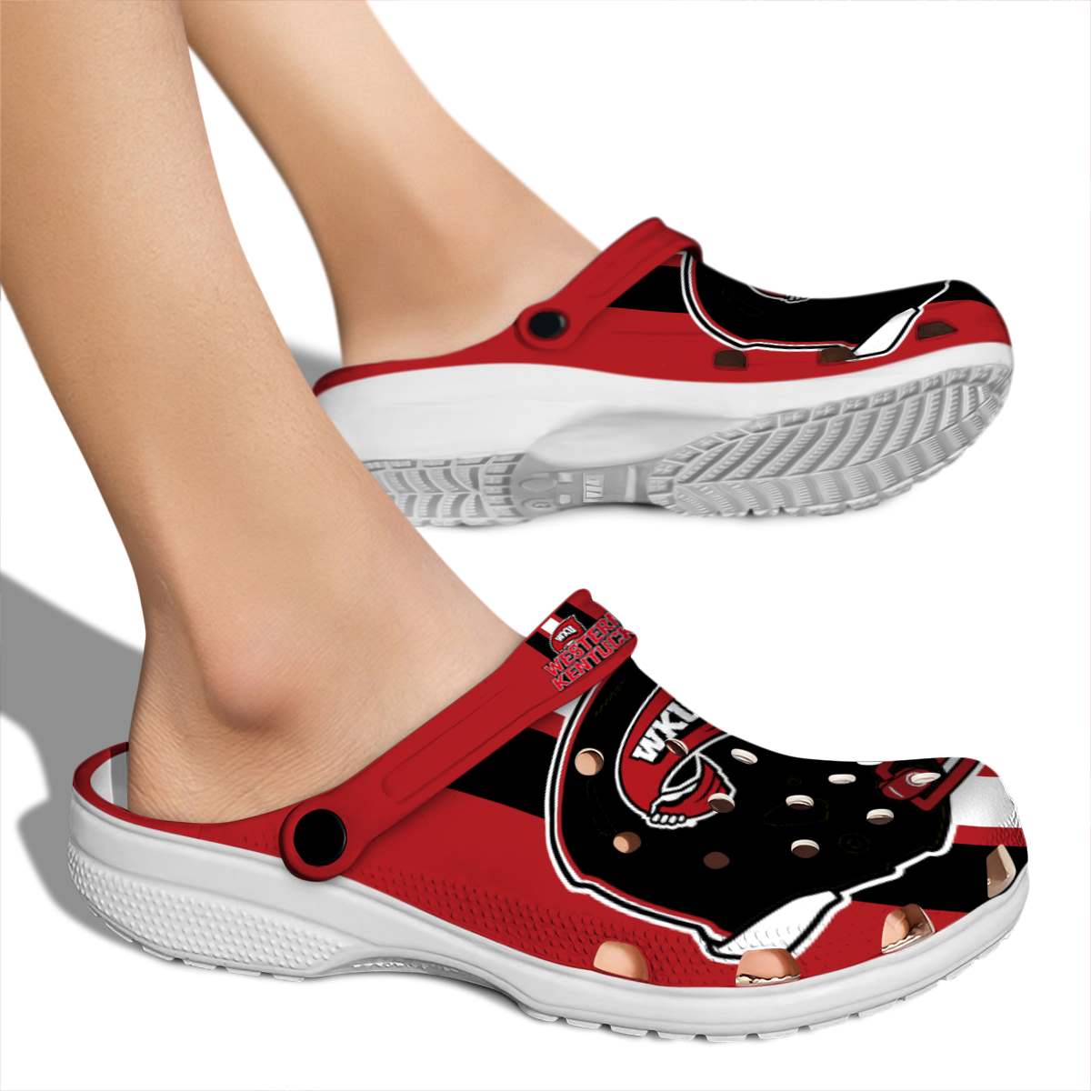 Merchidea Western Kentucky Hilltoppers NCAA Sport Crocs Crocband Clogs Shoes Comfortable For Men Women and Kids