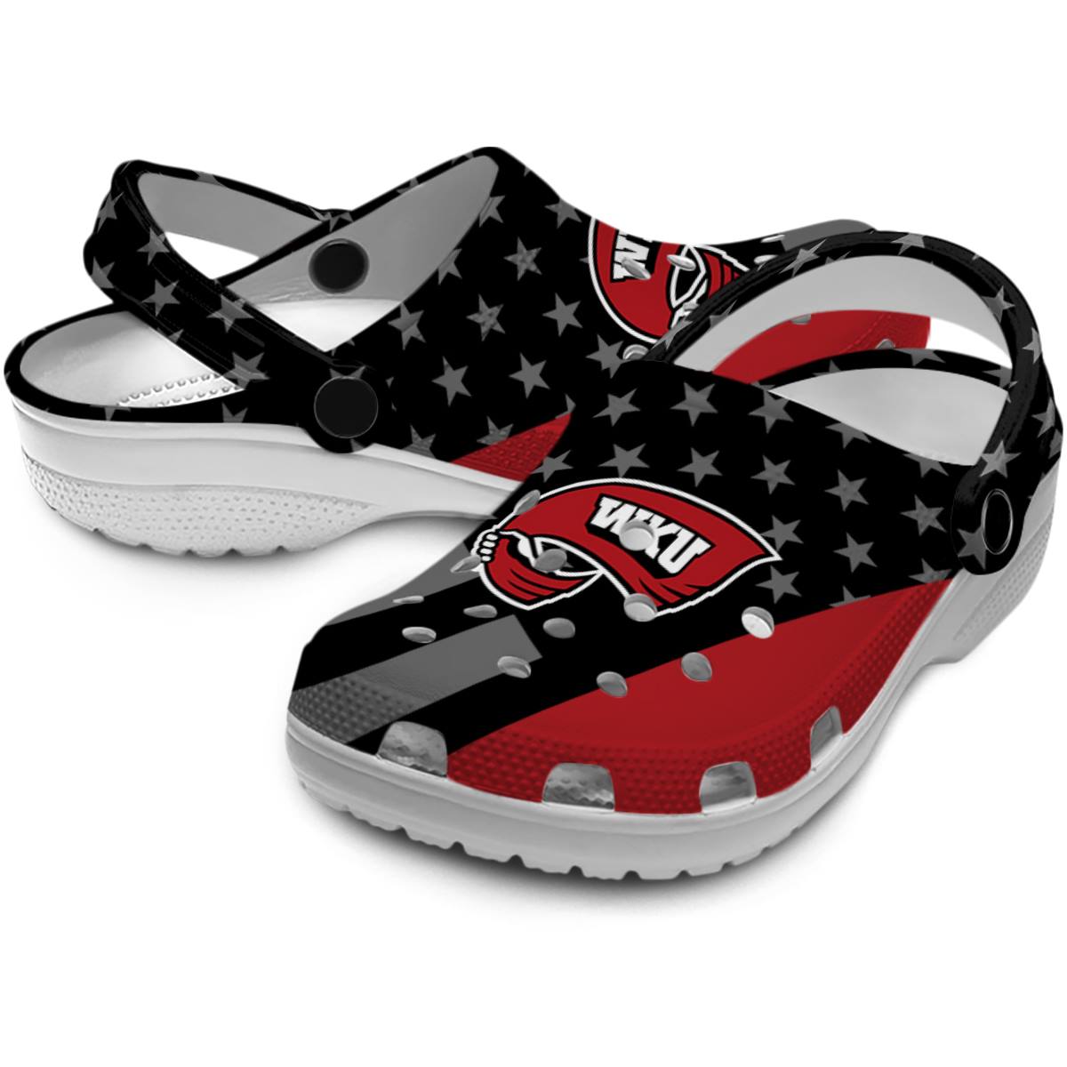 Merchidea Western Kentucky Hilltoppers NCAA Sport Crocs Crocband Clogs Shoes Comfortable For Men Women and Kids