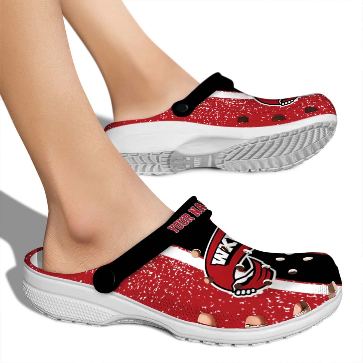 Merchidea Western Kentucky Hilltoppers NCAA Sport Crocs Crocband Clogs Shoes Comfortable For Men Women and Kids