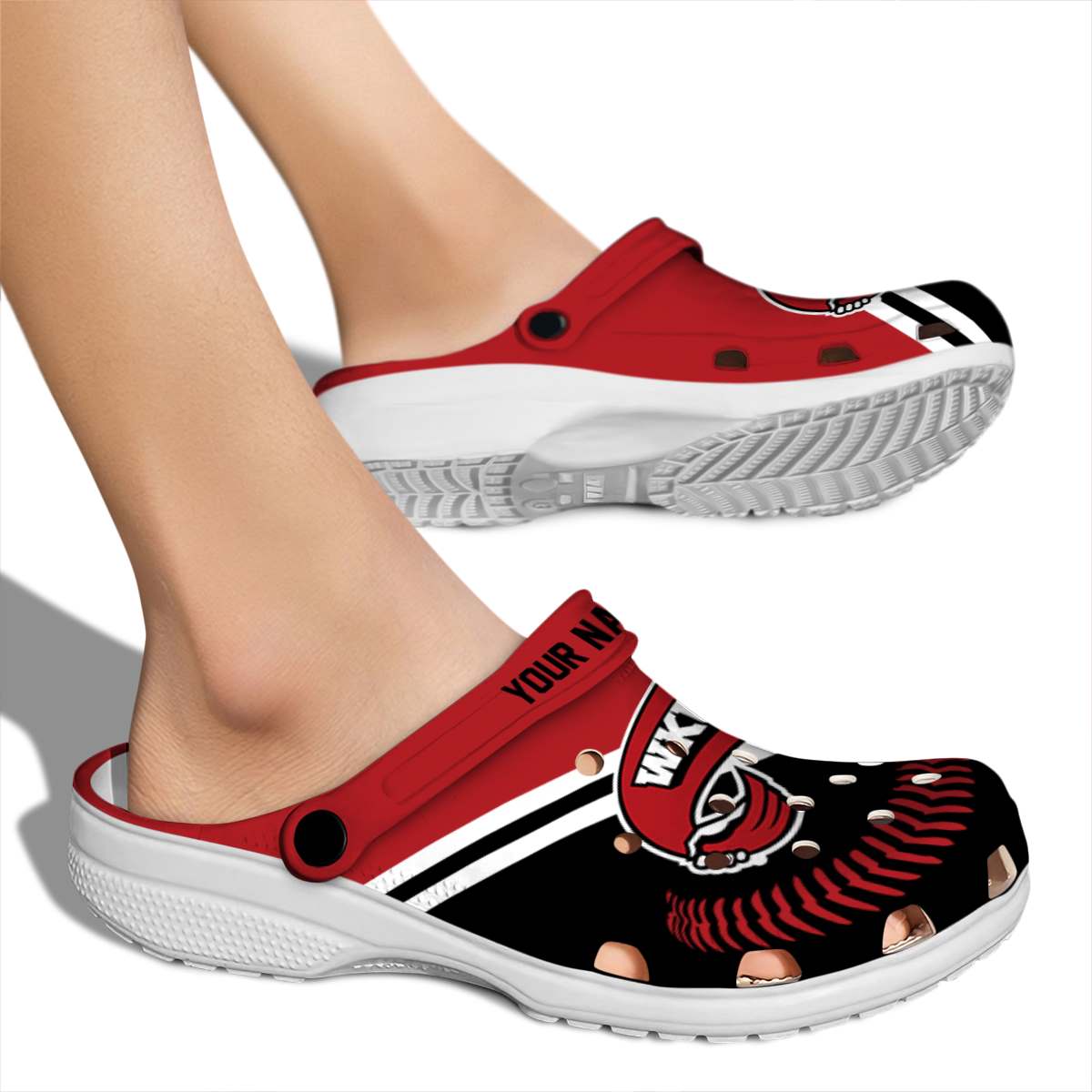 Merchidea Western Kentucky Hilltoppers NCAA Sport Crocs Crocband Clogs Shoes Comfortable For Men Women and Kids