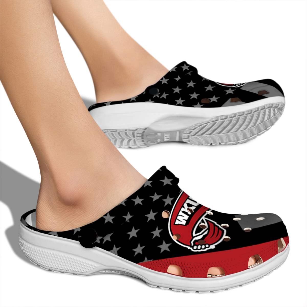 Merchidea Western Kentucky Hilltoppers NCAA Sport Crocs Crocband Clogs Shoes Comfortable For Men Women and Kids
