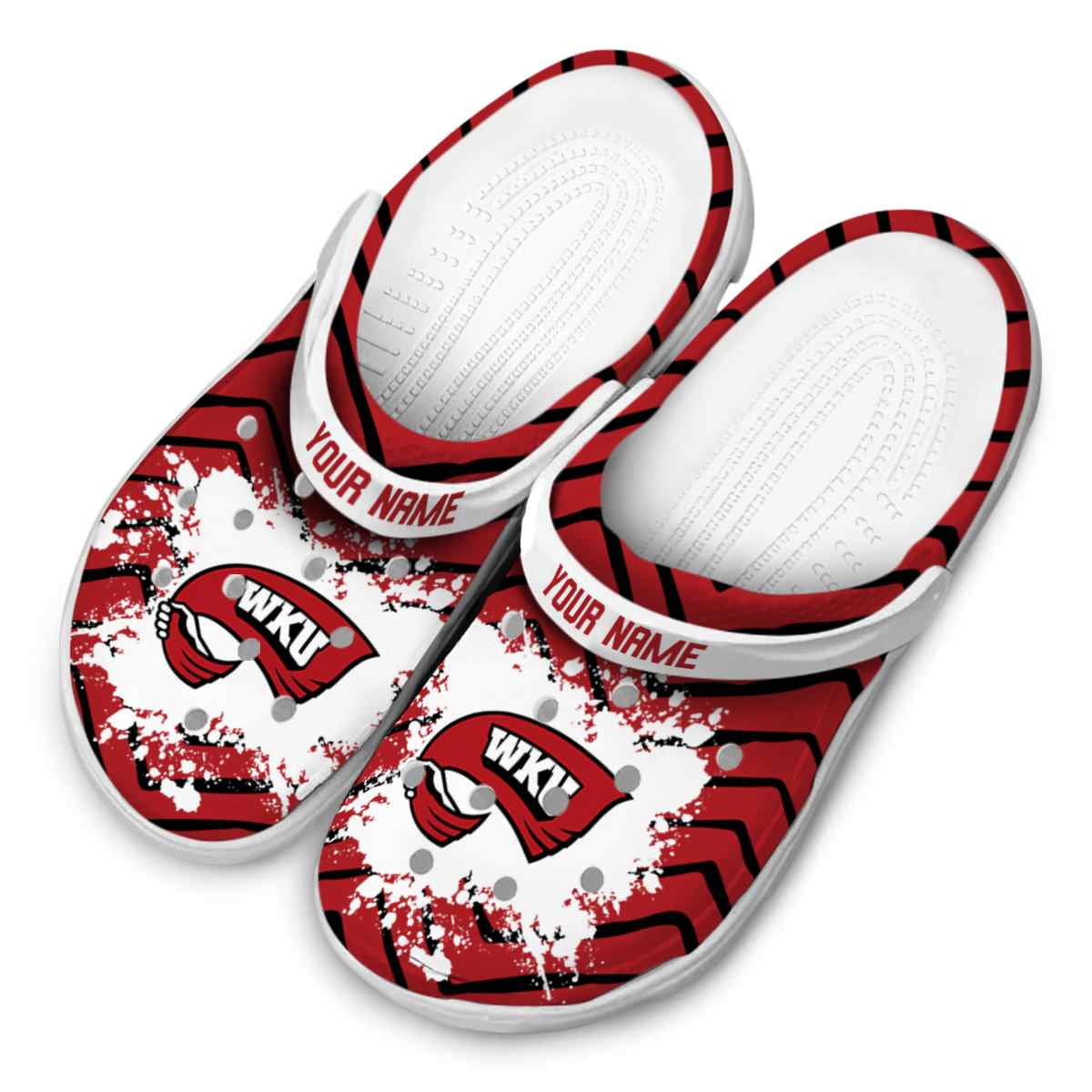 Merchidea Western Kentucky Hilltoppers NCAA Sport Crocs Crocband Clogs Shoes Comfortable For Men Women and Kids
