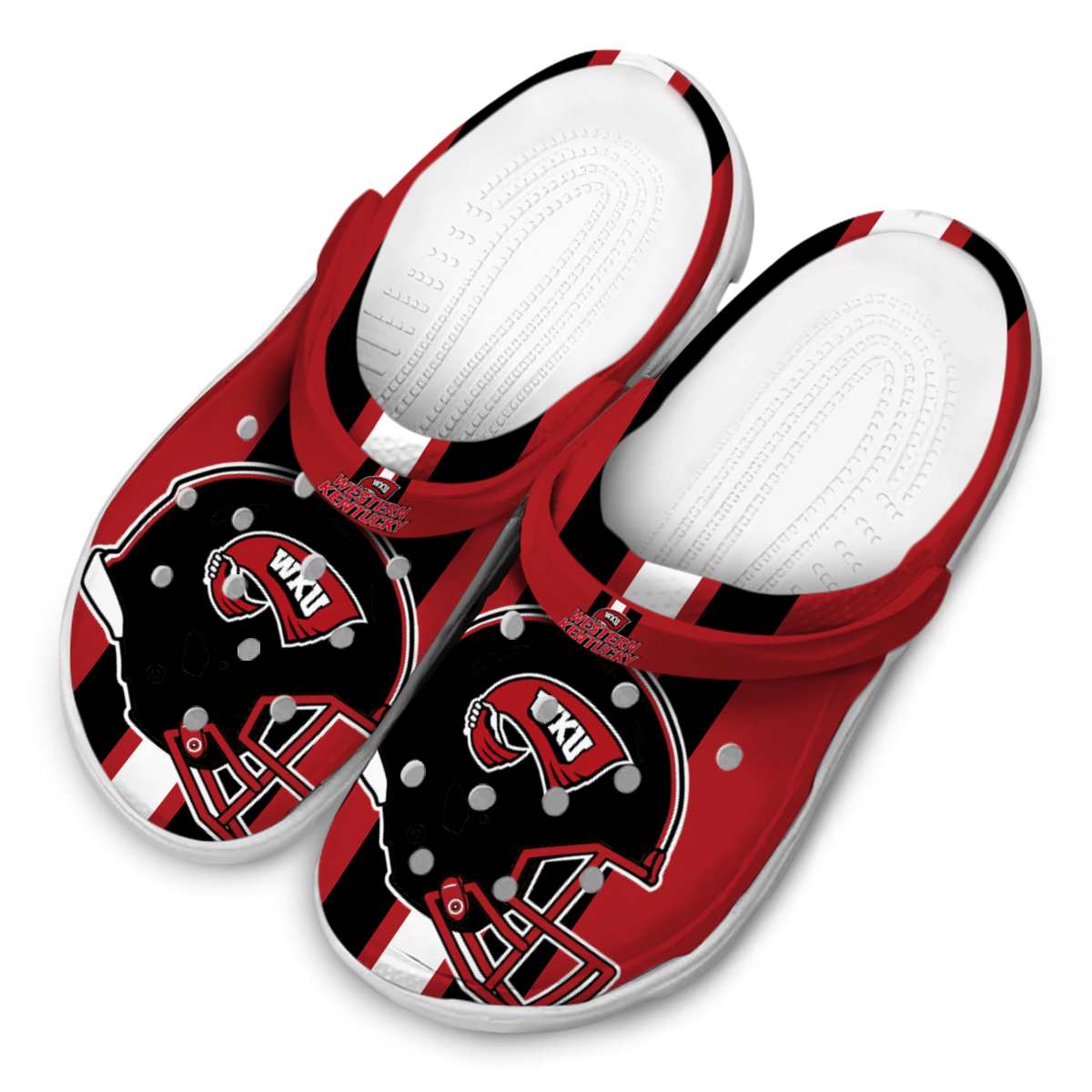 Merchidea Western Kentucky Hilltoppers NCAA Sport Crocs Crocband Clogs Shoes Comfortable For Men Women and Kids