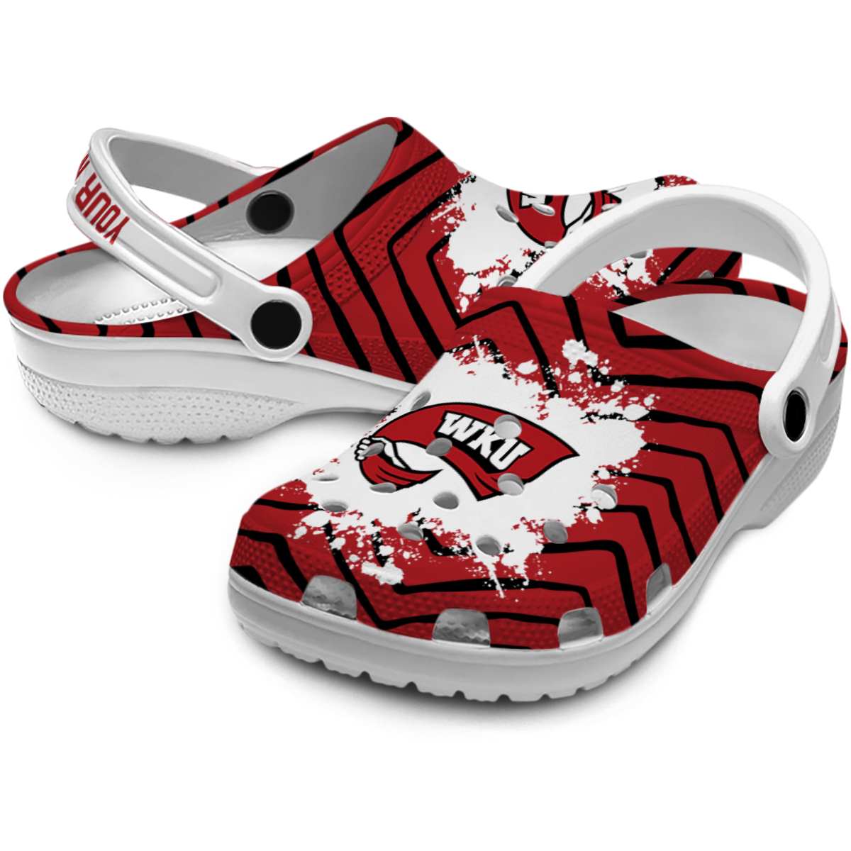 Merchidea Western Kentucky Hilltoppers NCAA Sport Crocs Crocband Clogs Shoes Comfortable For Men Women and Kids