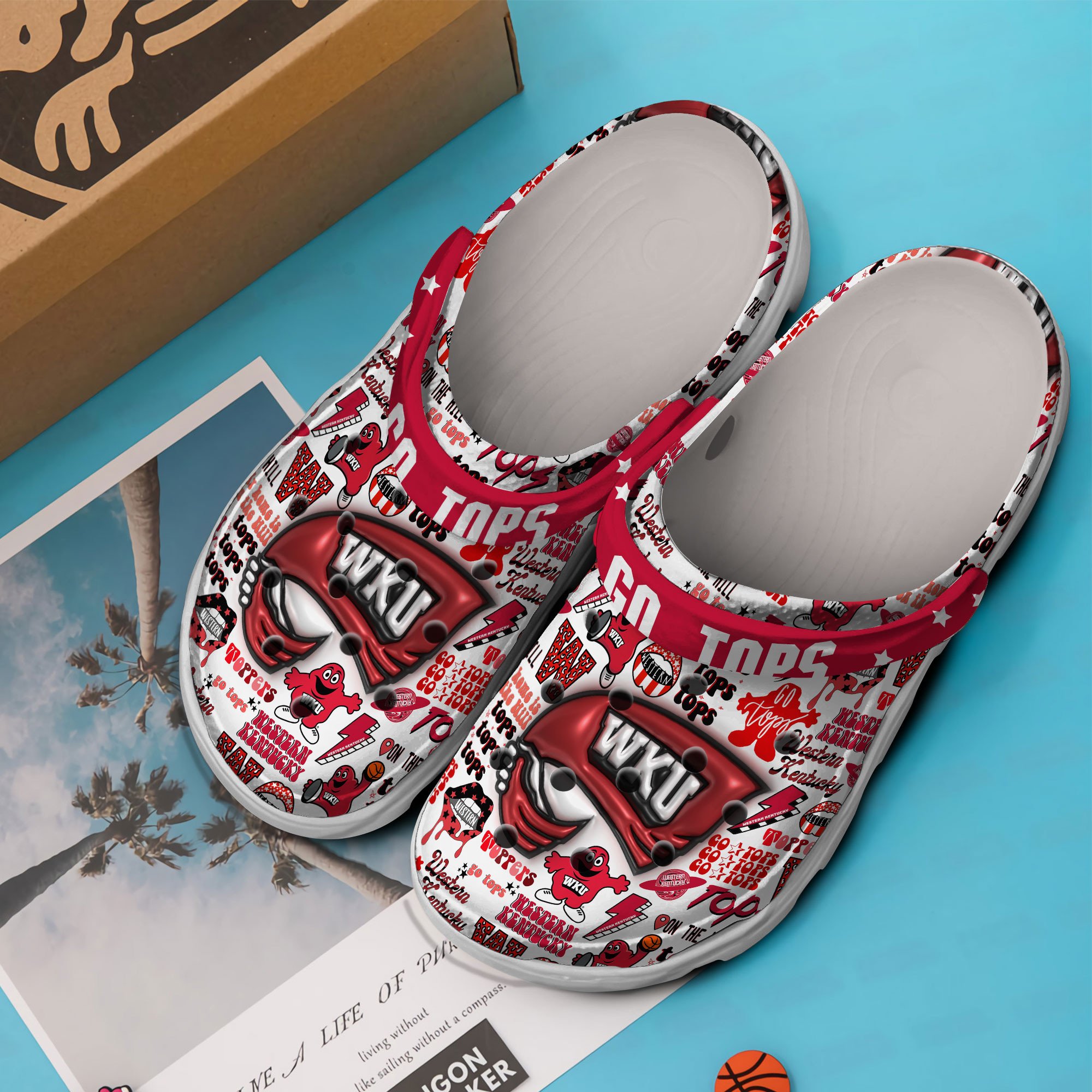 Merchidea Western Kentucky Hilltoppers NCAA Sport Crocs Crocband Clogs Shoes Comfortable For Men Women and Kids