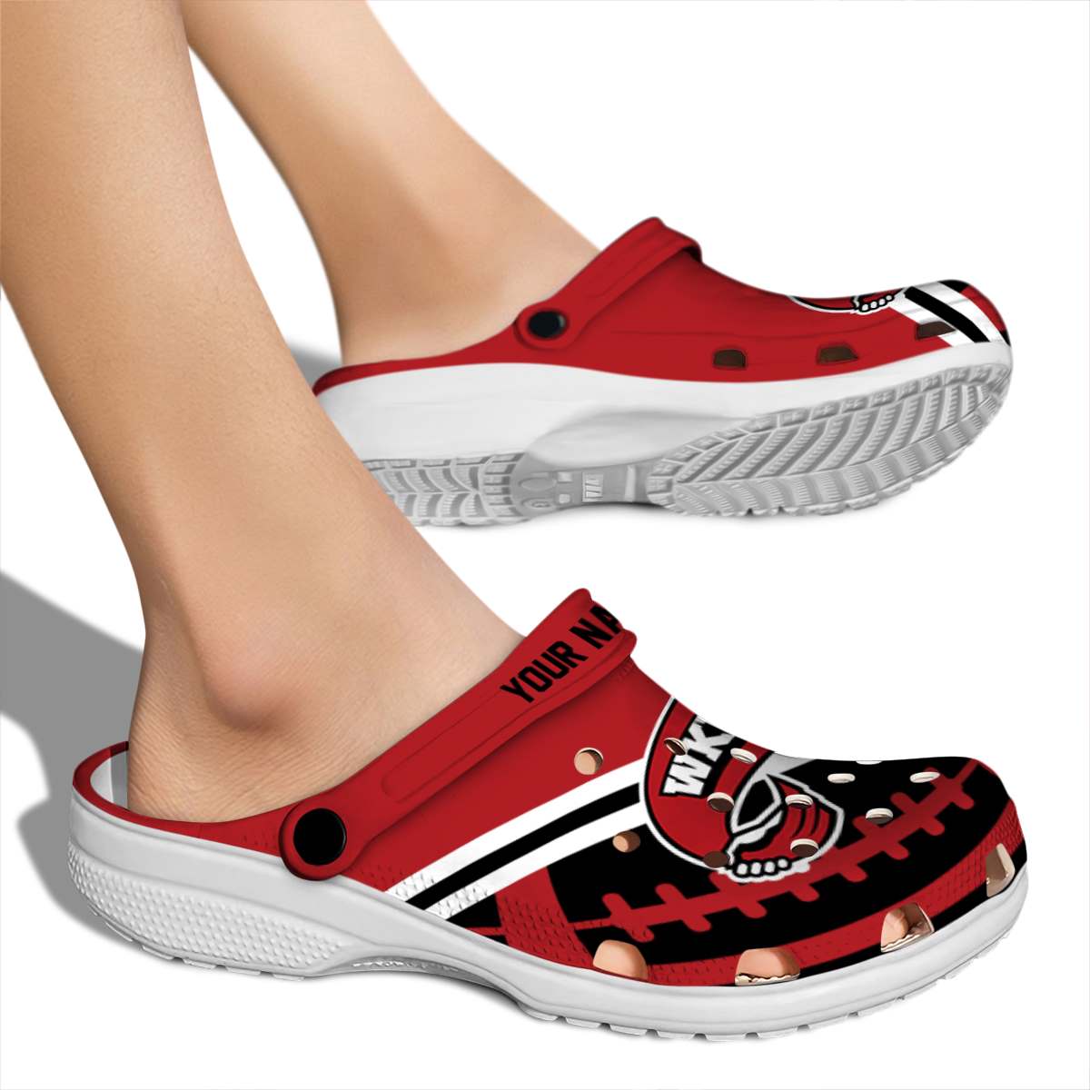 Merchidea Western Kentucky Hilltoppers NCAA Sport Crocs Crocband Clogs Shoes Comfortable For Men Women and Kids