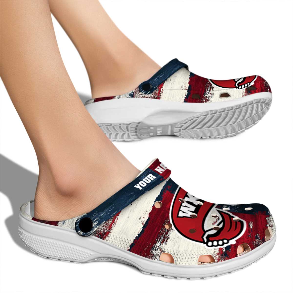 Merchidea Western Kentucky Hilltoppers NCAA Sport Crocs Crocband Clogs Shoes Comfortable For Men Women and Kids