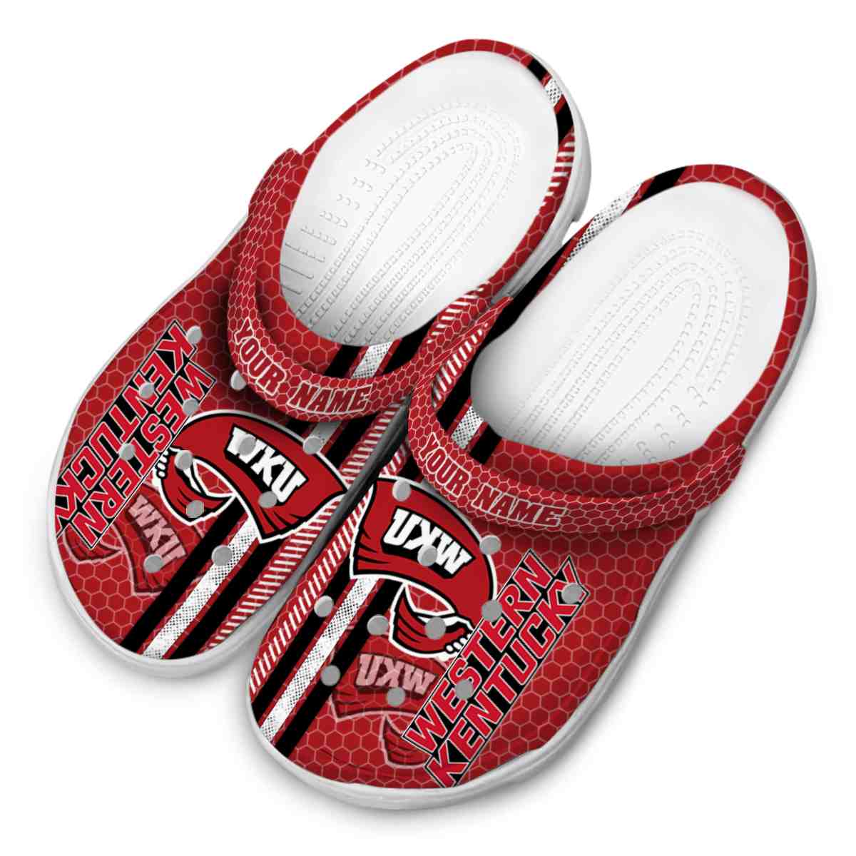 Merchidea Western Kentucky Hilltoppers NCAA Sport Crocs Crocband Clogs Shoes Comfortable For Men Women and Kids