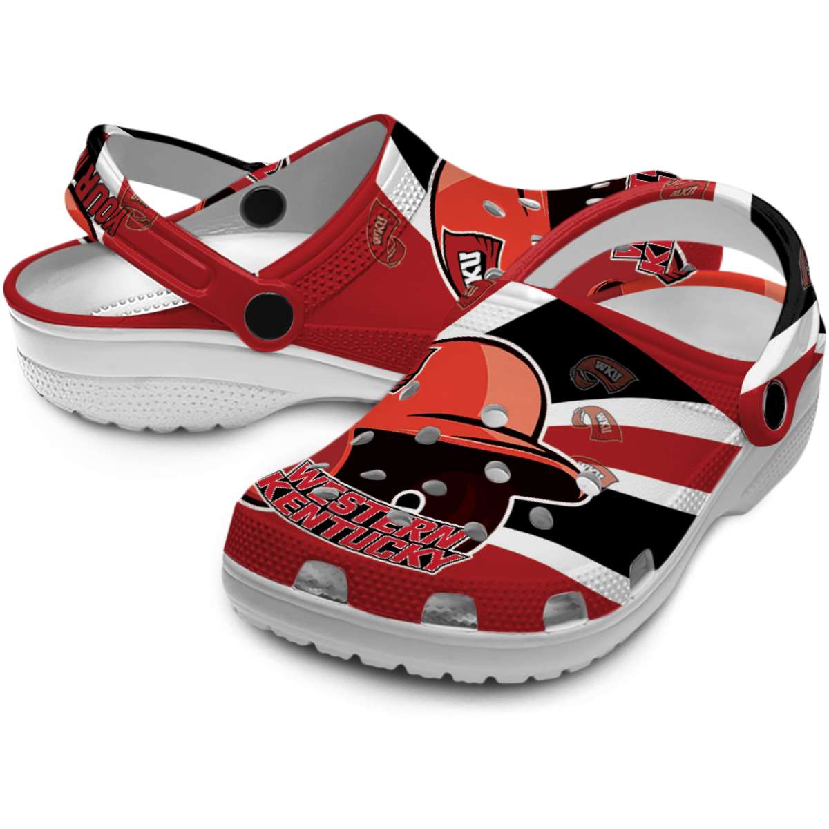 Merchidea Western Kentucky Hilltoppers NCAA Sport Crocs Crocband Clogs Shoes Comfortable For Men Women and Kids