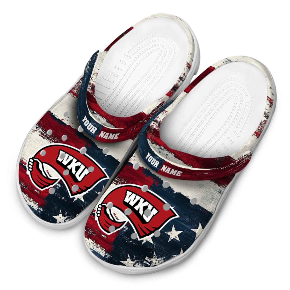 Merchidea Western Kentucky Hilltoppers NCAA Sport Crocs Crocband Clogs Shoes Comfortable For Men Women and Kids