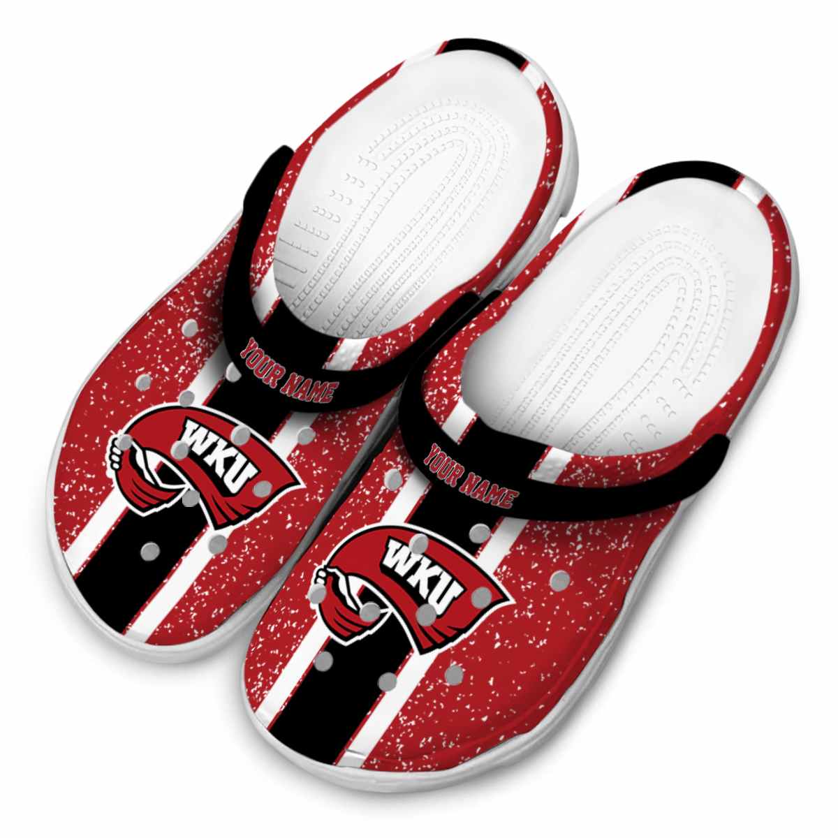 Merchidea Western Kentucky Hilltoppers NCAA Sport Crocs Crocband Clogs Shoes Comfortable For Men Women and Kids