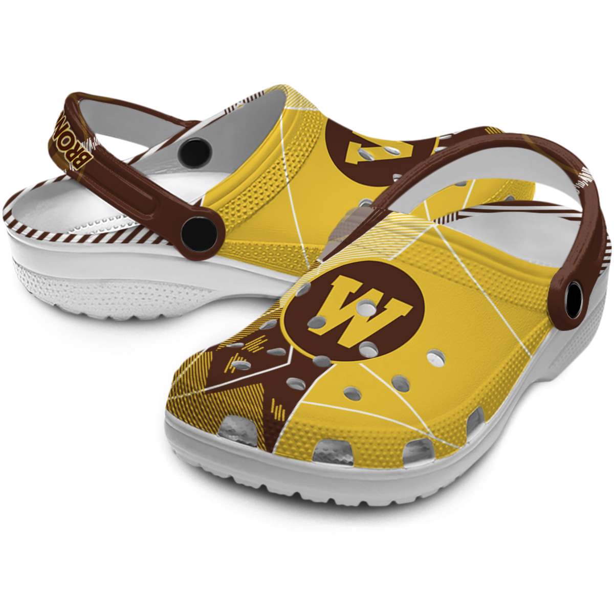 Merchidea Western Michigan Broncos NCAA Sport Crocs Crocband Clogs Shoes Comfortable For Men Women and Kids