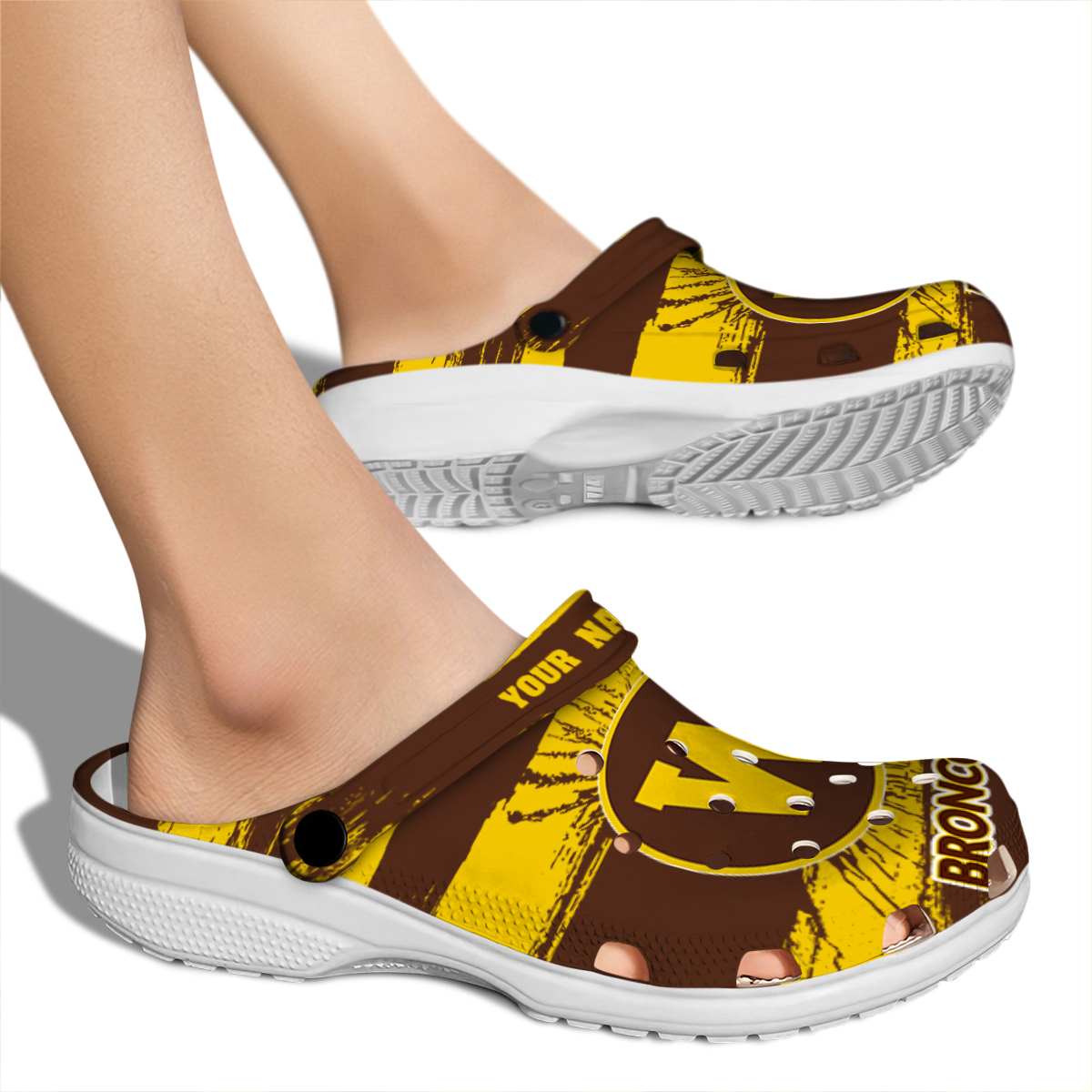 Merchidea Western Michigan Broncos NCAA Sport Crocs Crocband Clogs Shoes Comfortable For Men Women and Kids