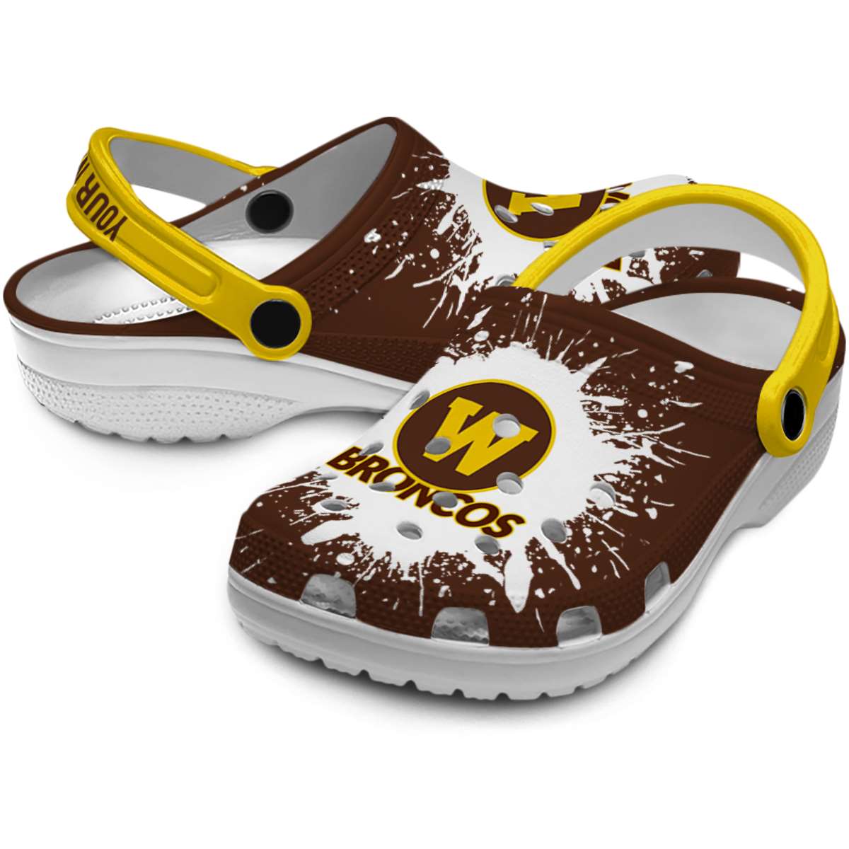 Merchidea Western Michigan Broncos NCAA Sport Crocs Crocband Clogs Shoes Comfortable For Men Women and Kids