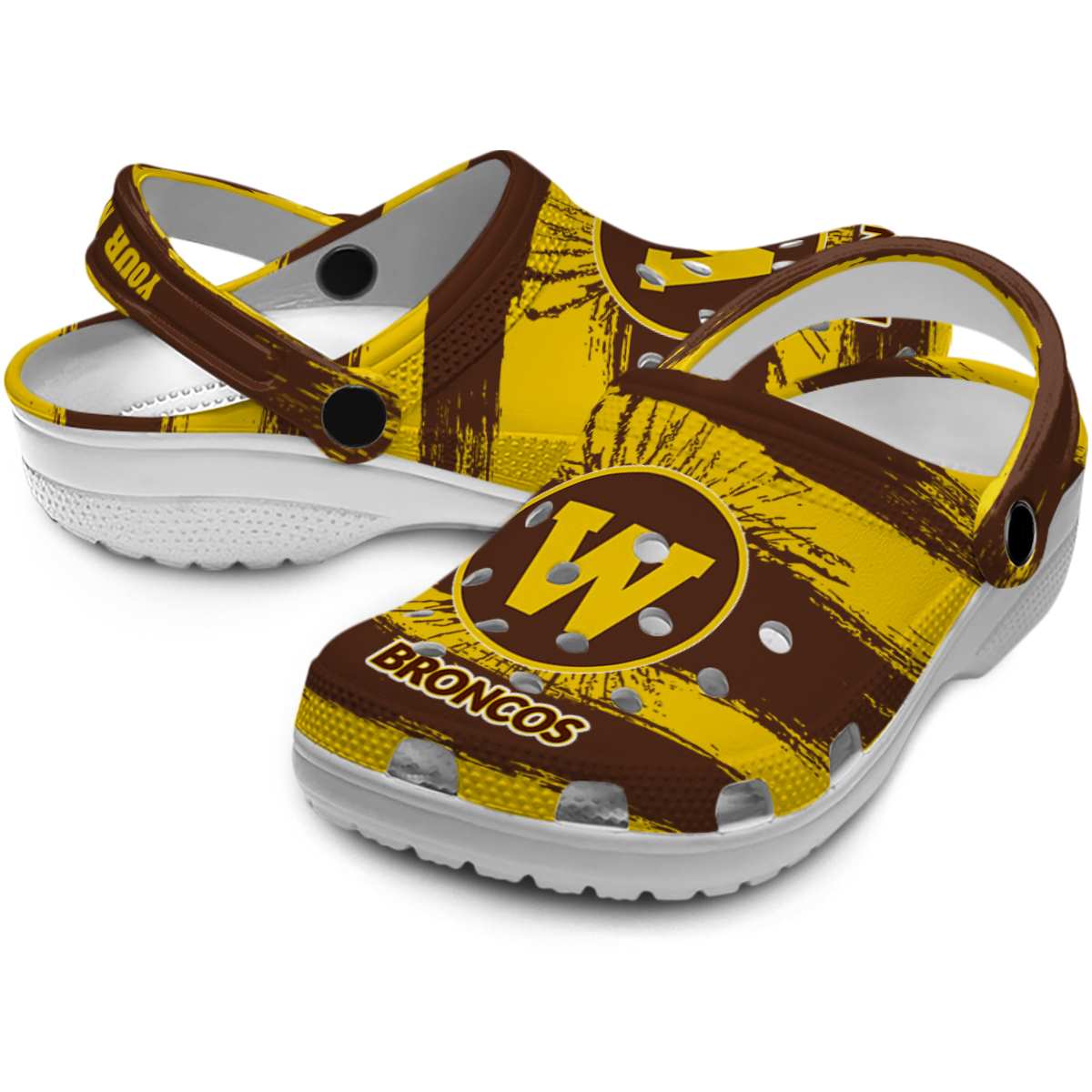 Merchidea Western Michigan Broncos NCAA Sport Crocs Crocband Clogs Shoes Comfortable For Men Women and Kids