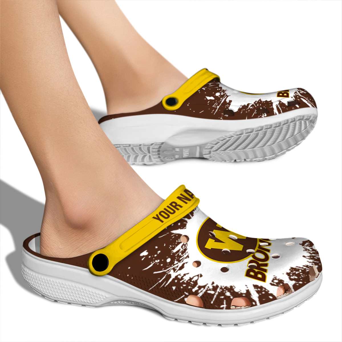 Merchidea Western Michigan Broncos NCAA Sport Crocs Crocband Clogs Shoes Comfortable For Men Women and Kids