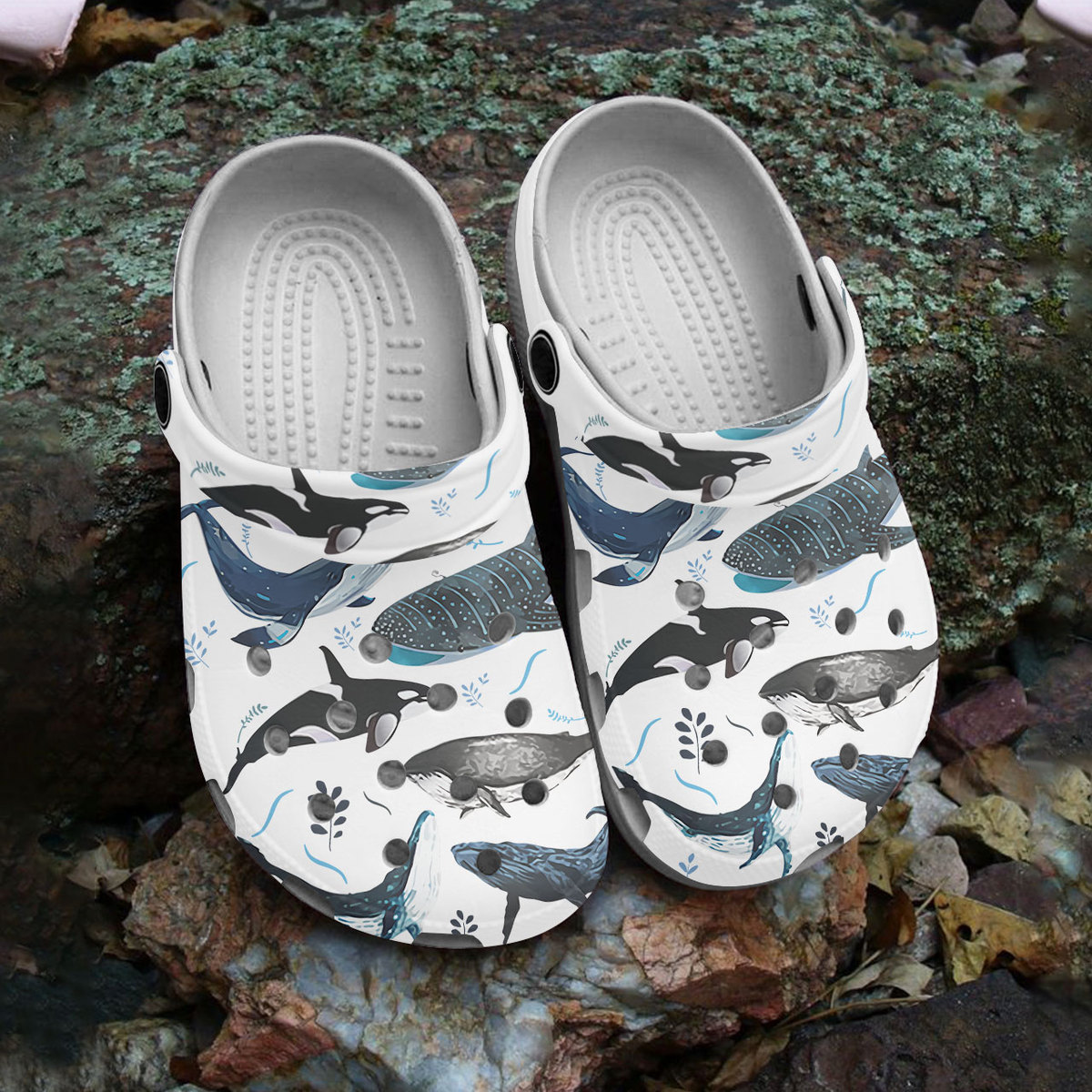 Merchidea Whales Of The World Crocs Crocband Clogs Shoes Comfortable For Men Women and Kids