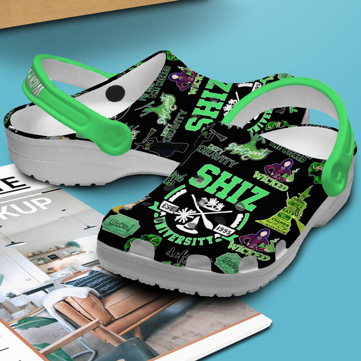 Merchidea Wicked Movie Crocs Crocband Clogs Shoes Comfortable For Men Women and Kids