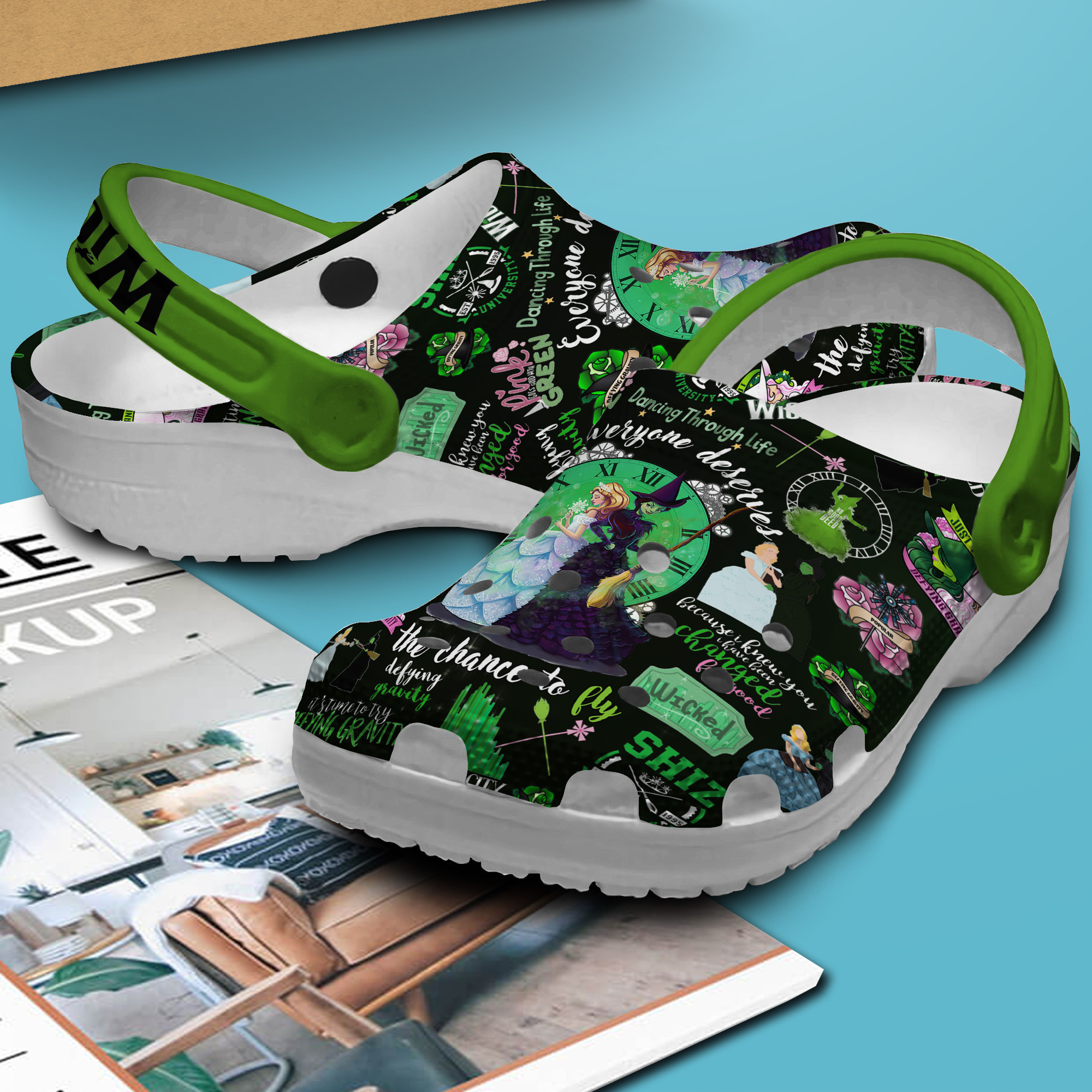 Merchidea Wicked Movie Crocs Crocband Clogs Shoes Comfortable For Men Women and Kids