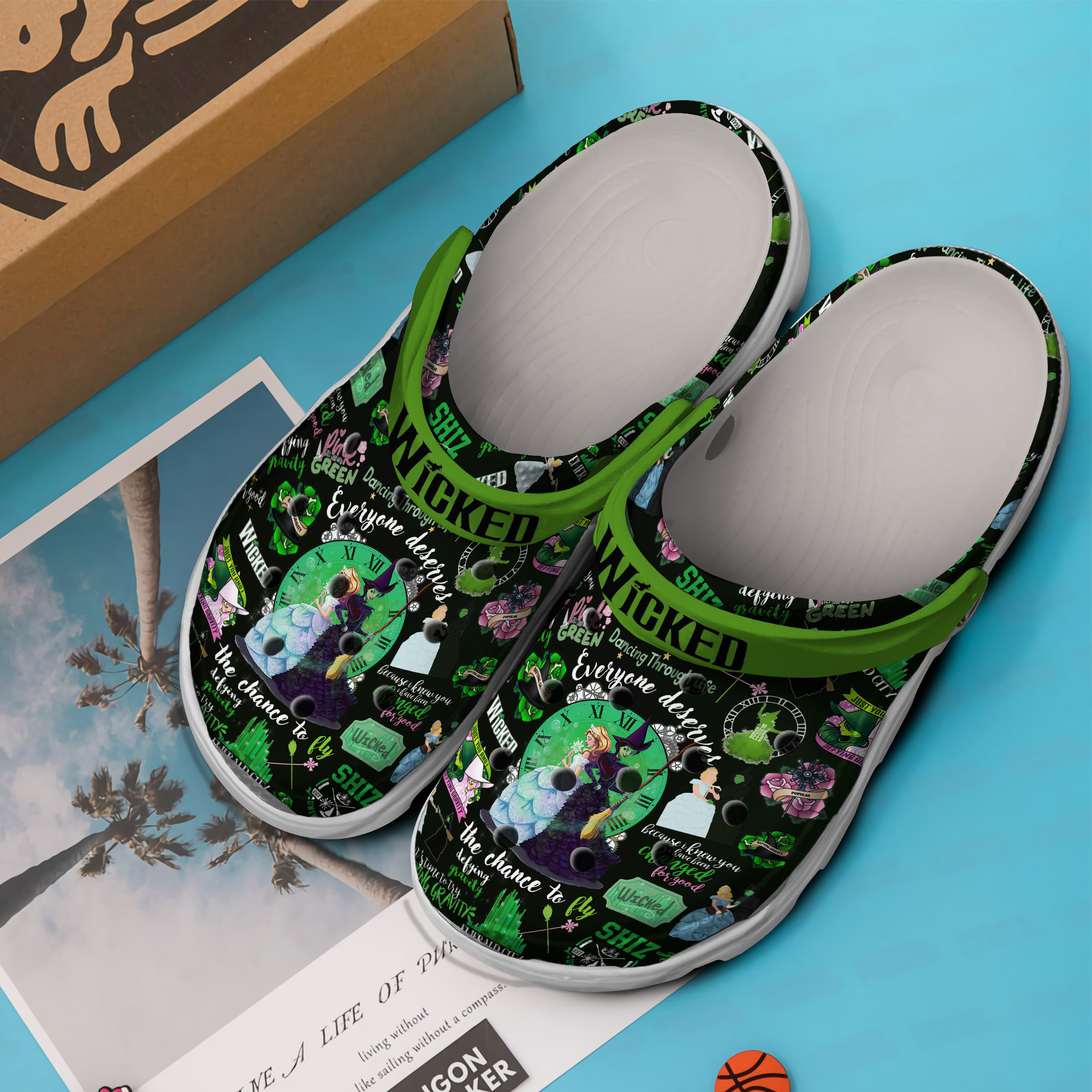 Merchidea Wicked Movie Crocs Crocband Clogs Shoes Comfortable For Men Women and Kids