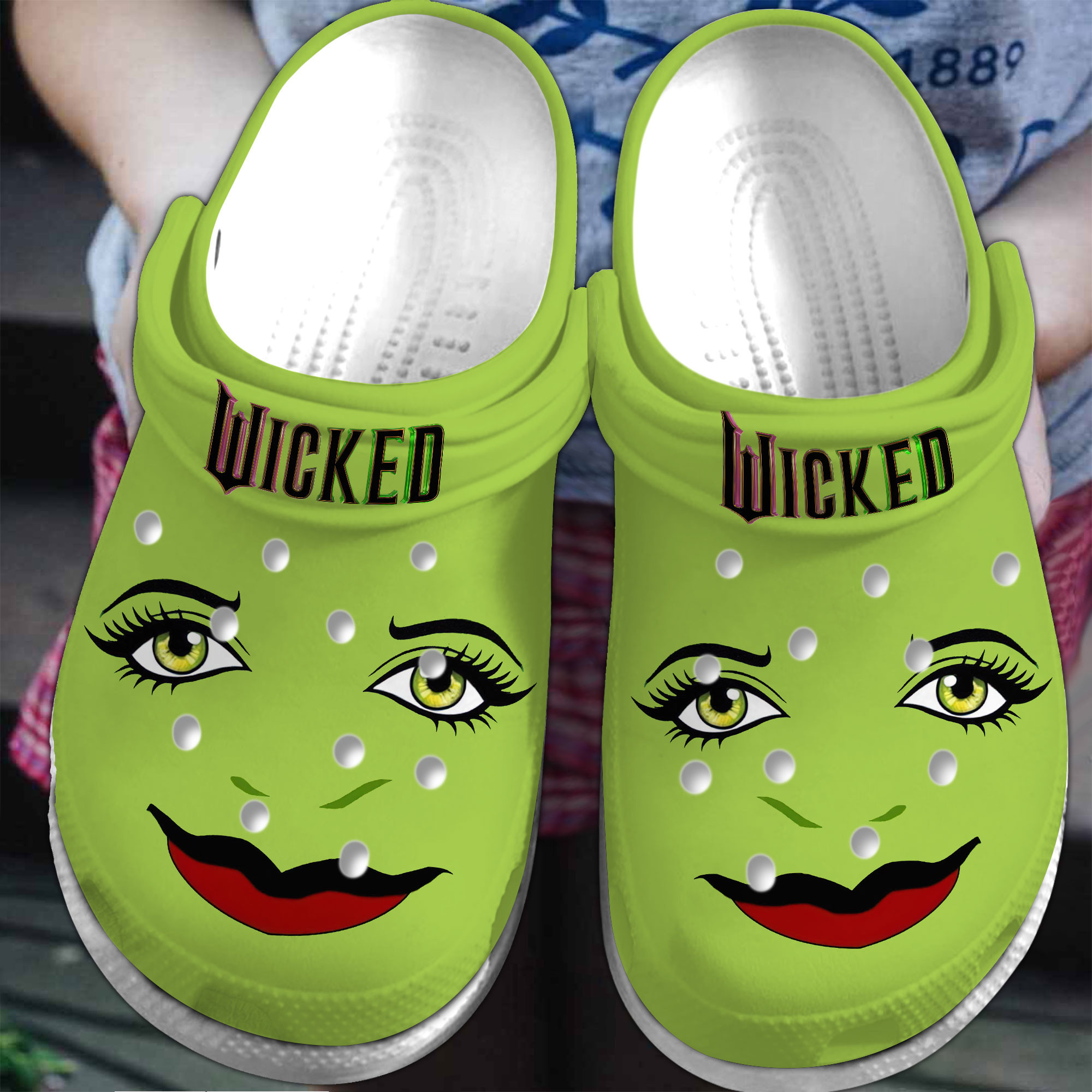 Merchidea Wicked Movie Crocs Crocband Clogs Shoes Comfortable For Men Women and Kids
