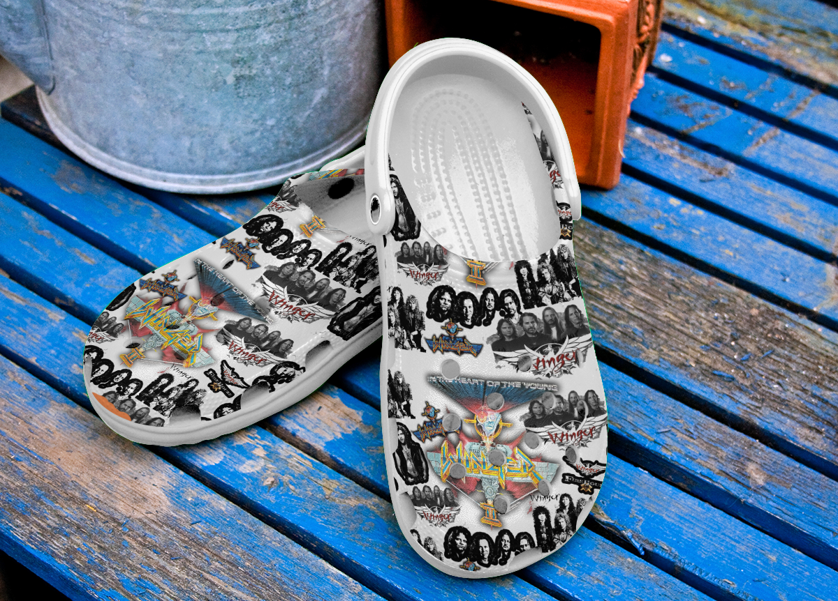 Merchidea Winger Music Crocs Crocband Clogs Shoes Comfortable For Men Women and Kids