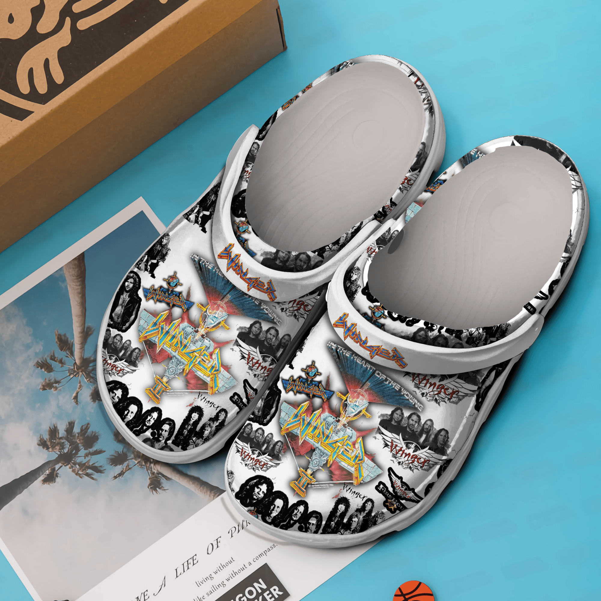 Merchidea Winger Music Crocs Crocband Clogs Shoes Comfortable For Men Women and Kids