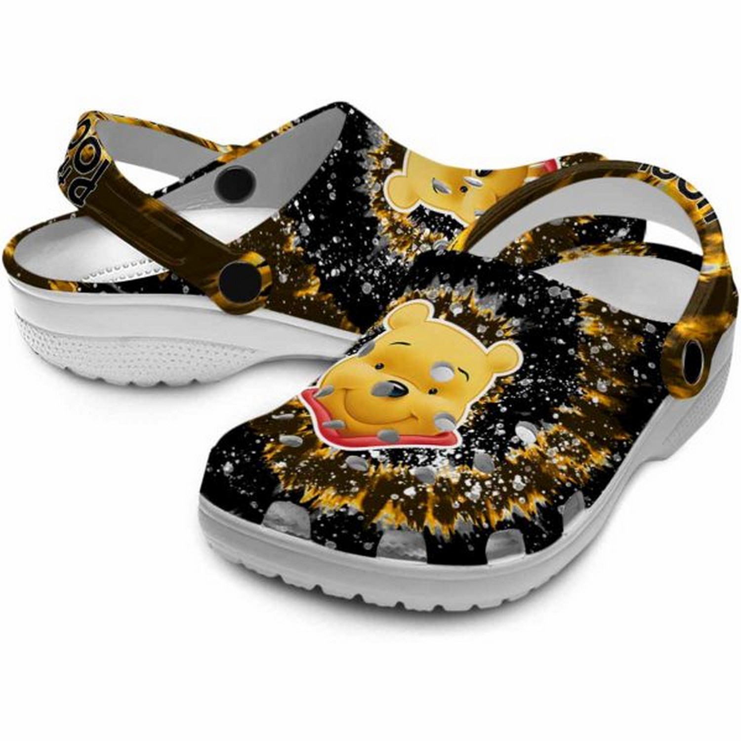 Merchidea Winnie The Pooh Cartoon Crocs Crocband Clogs Shoes Comfortable For Men Women and Kids