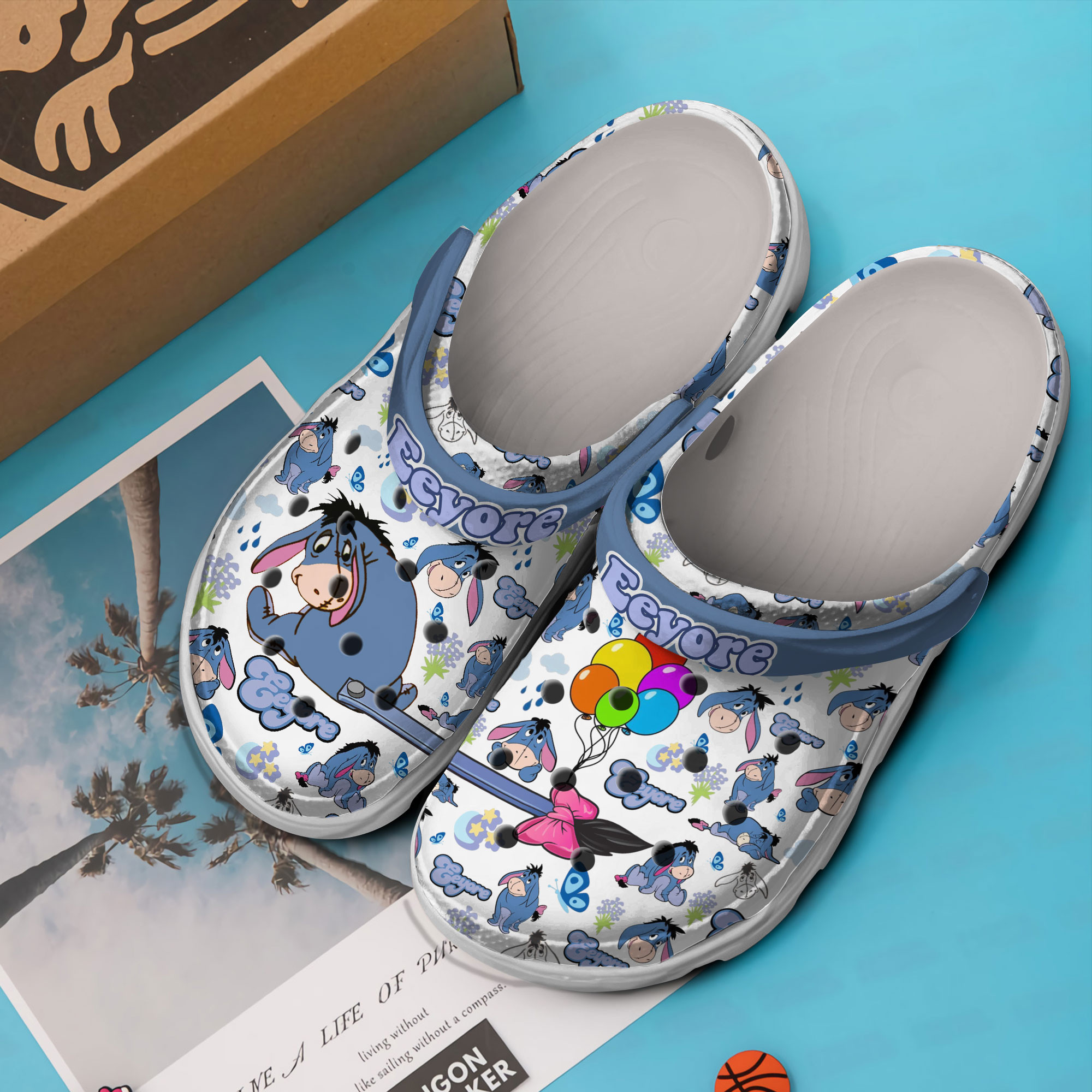 Merchidea Winnie The Pooh Cartoon Crocs Crocband Clogs Shoes Comfortable For Men Women and Kids