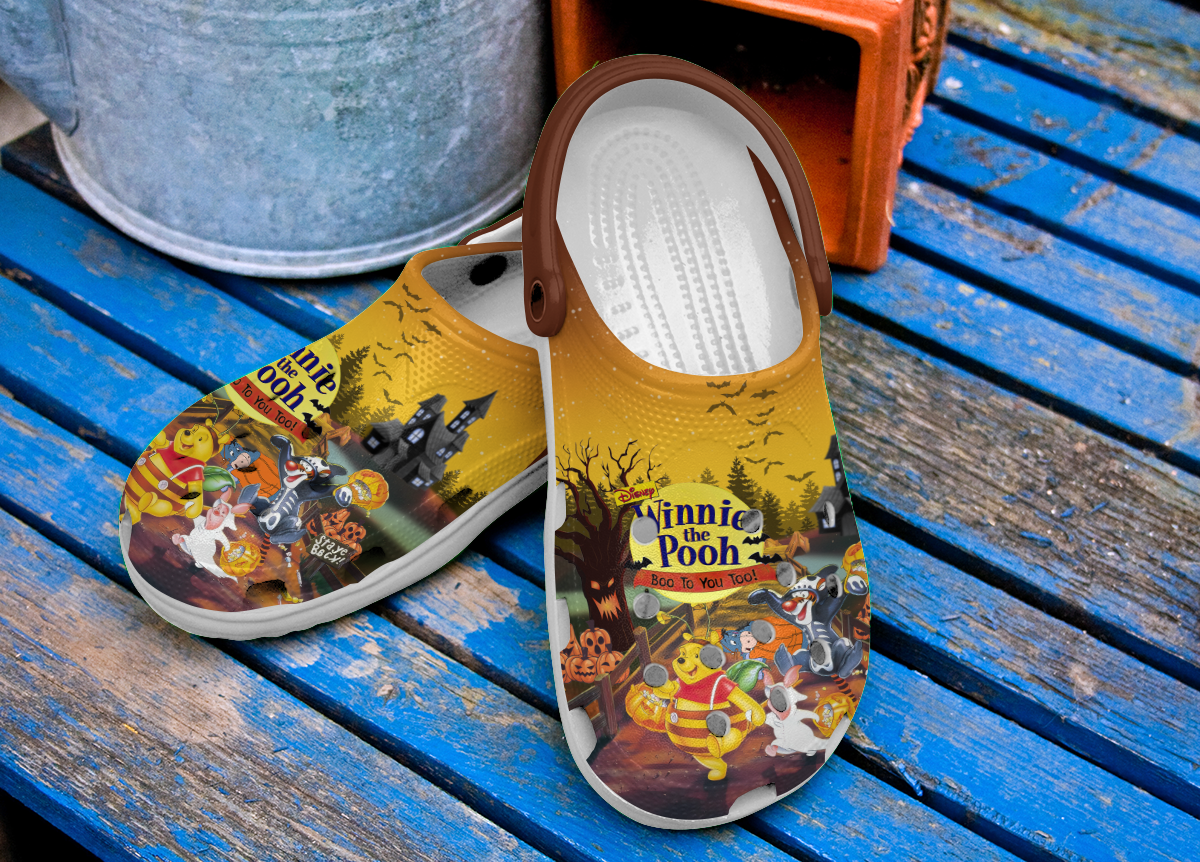 Merchidea Winnie the Pooth Movie Crocs Crocband Clogs Shoes Comfortable For Men Women and Kids