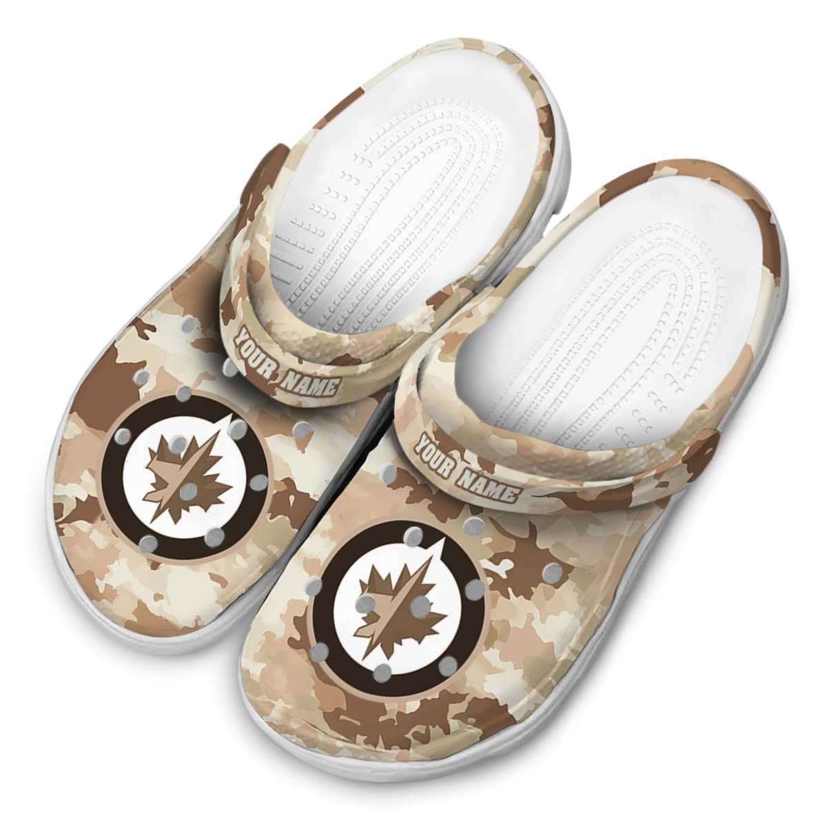 Merchidea Winnipeg Jets NHL Sport Crocs Crocband Clogs Shoes Comfortable For Men Women and Kids