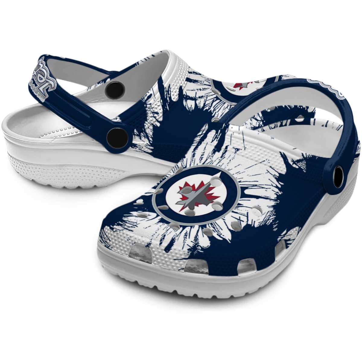 Merchidea Winnipeg Jets NHL Sport Crocs Crocband Clogs Shoes Comfortable For Men Women and Kids