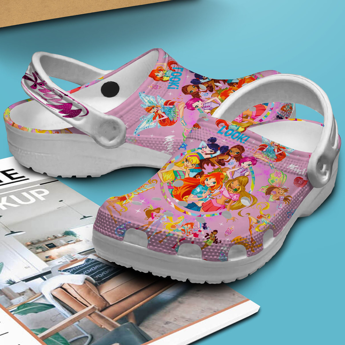 Merchidea Winx Club TV Series Crocs Crocband Clogs Shoes Comfortable For Men Women and Kids