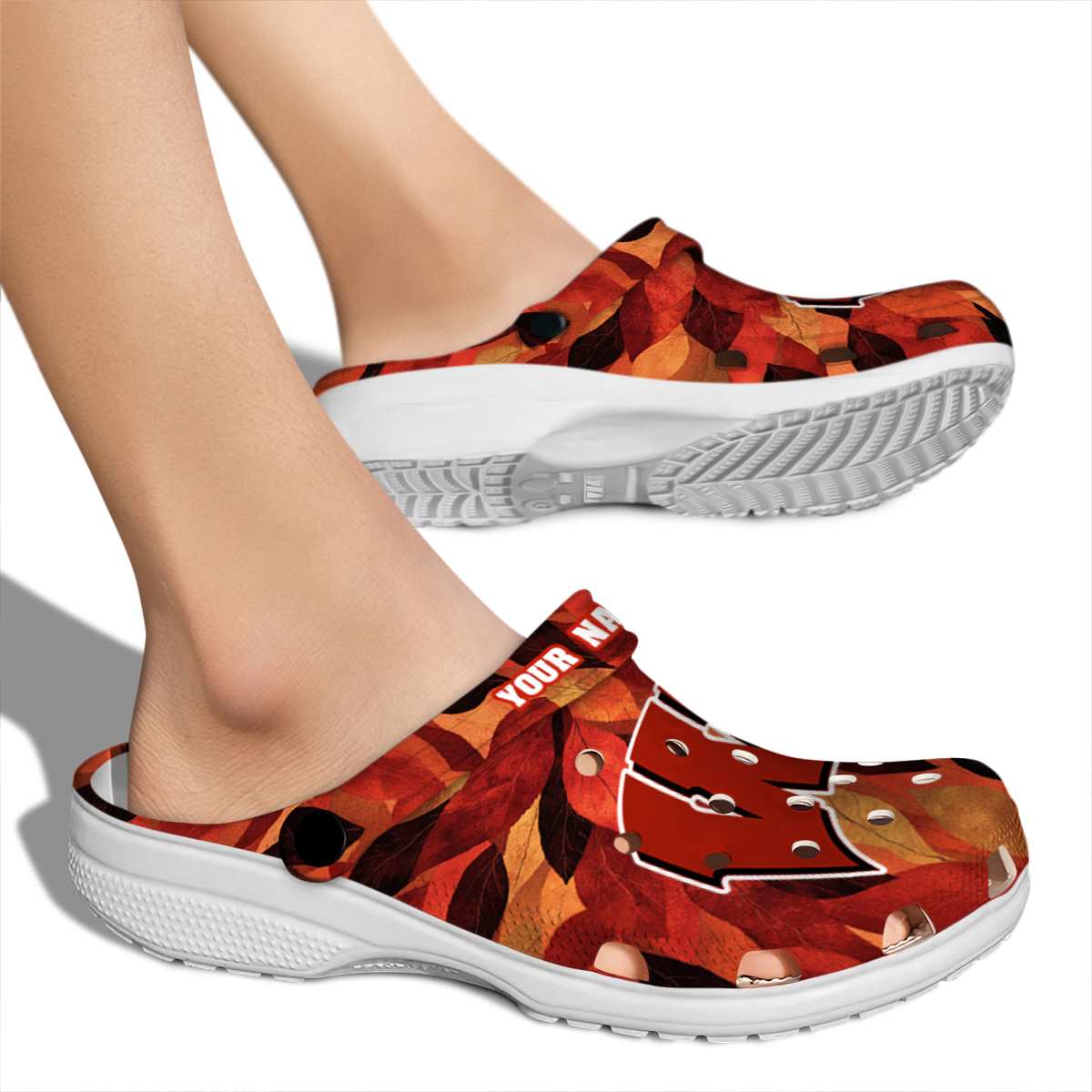 Merchidea Wisconsin Badgers NCAA Sport Crocs Crocband Clogs Shoes Comfortable For Men Women and Kids