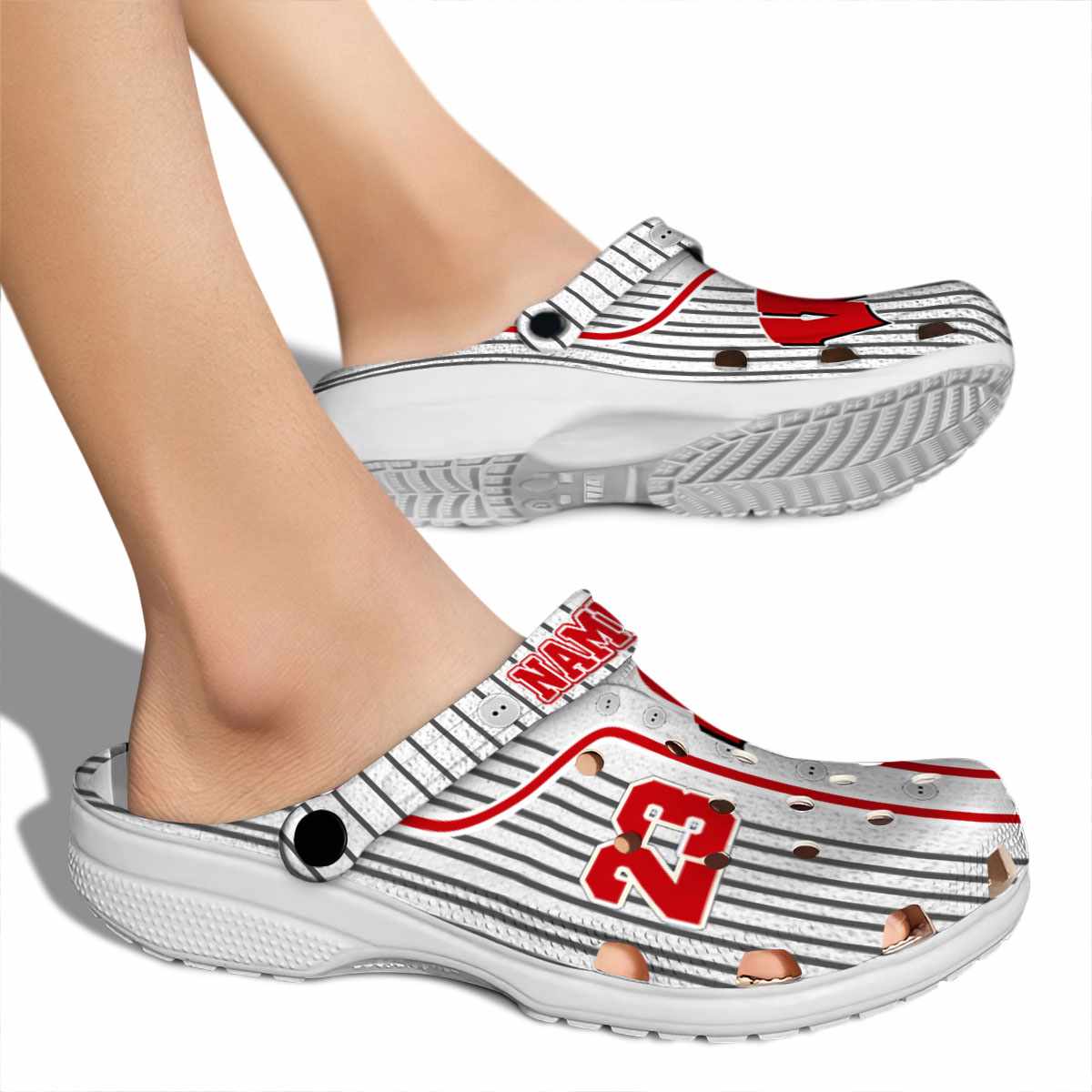 Merchidea Wisconsin Badgers NCAA Sport Crocs Crocband Clogs Shoes Comfortable For Men Women and Kids