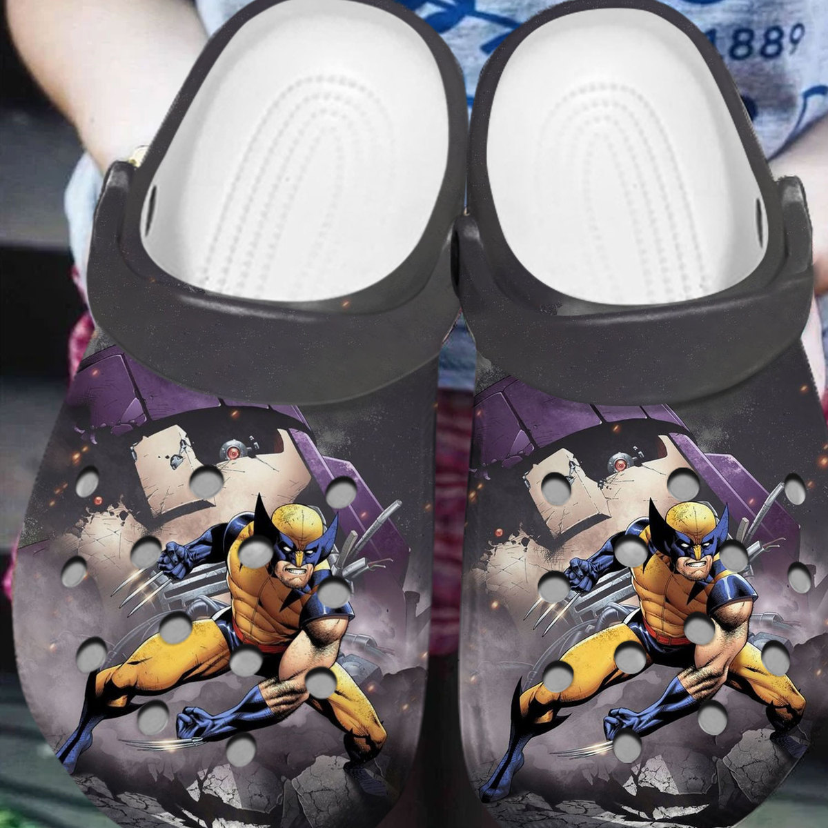 Merchidea Wolverine Movie Crocs Crocband Clogs Shoes Comfortable For Men Women and Kids