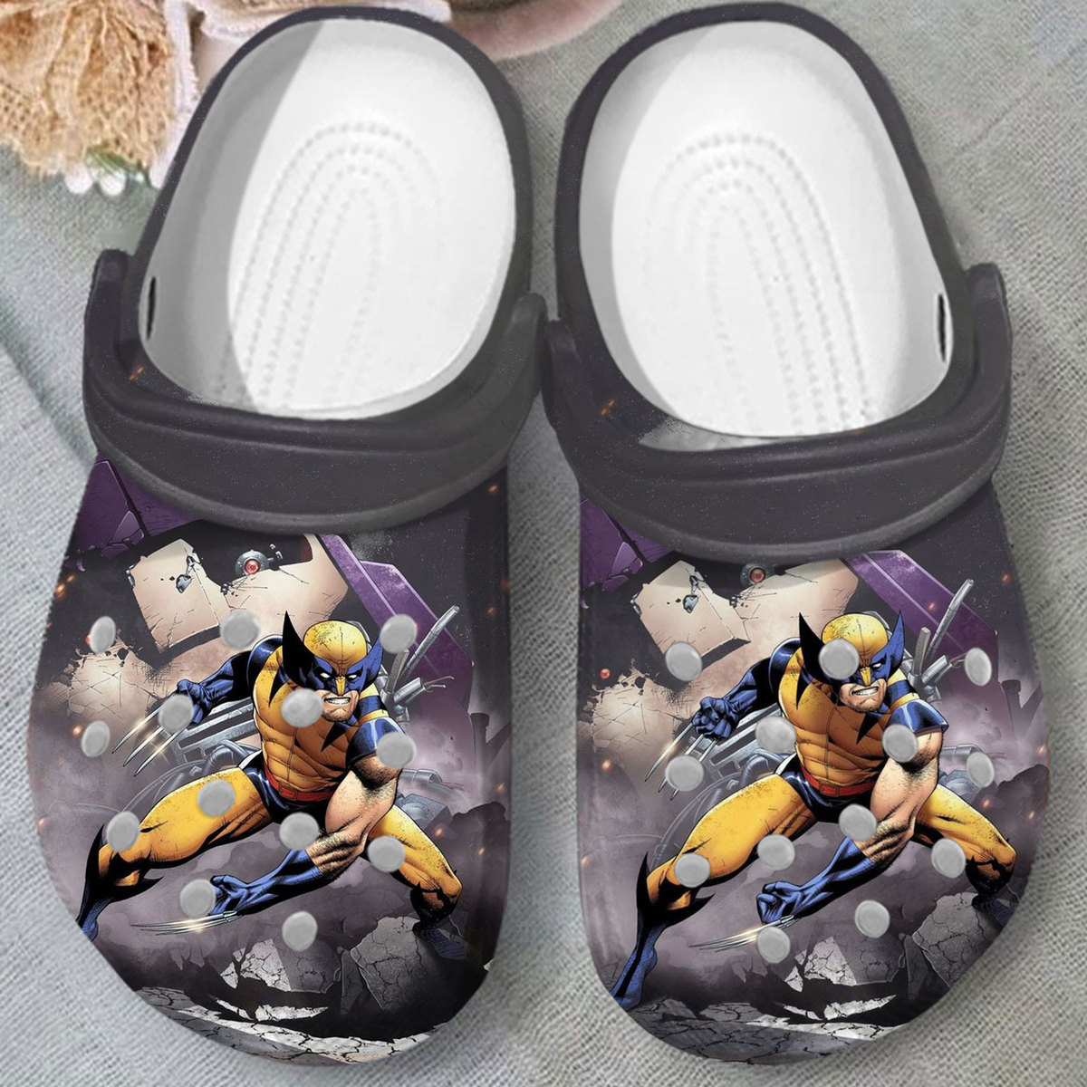 Merchidea Wolverine Movie Crocs Crocband Clogs Shoes Comfortable For Men Women and Kids