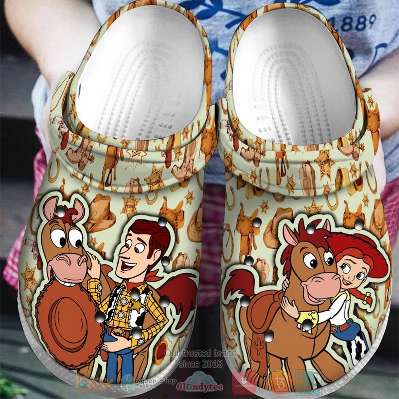 Merchidea Woody And Jessie Toy Story Cartoon Crocs Crocband Clogs Shoes Comfortable For Men Women and Kids