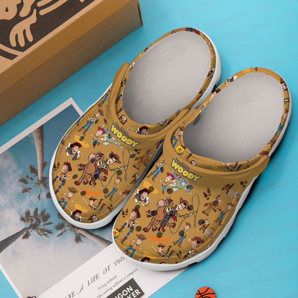 Merchidea Woody Toy Story Movie Crocs Crocband Clogs Shoes Comfortable For Men Women and Kids