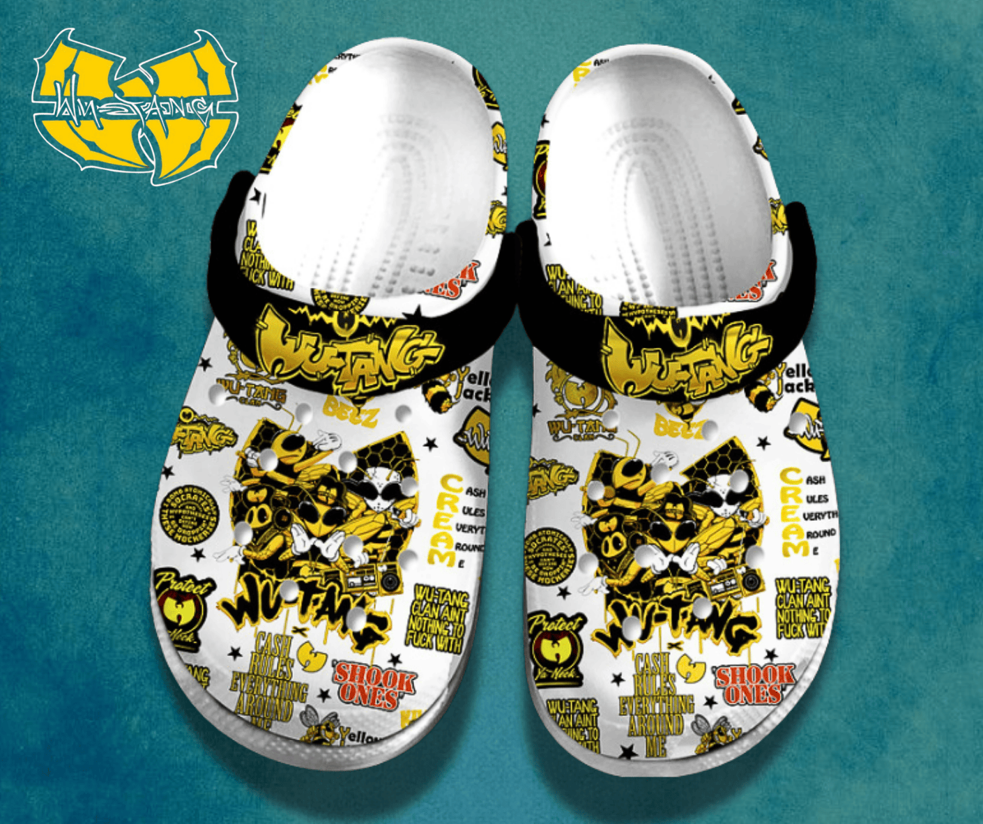 Merchidea Wu-Tang Clan Music Crocs Crocband Clogs Shoes Comfortable For Men Women and Kids