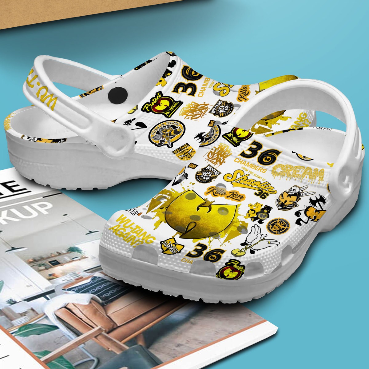 Merchidea Wu Tang Clan Music Crocs Crocband Clogs Shoes Comfortable For Men Women and Kids