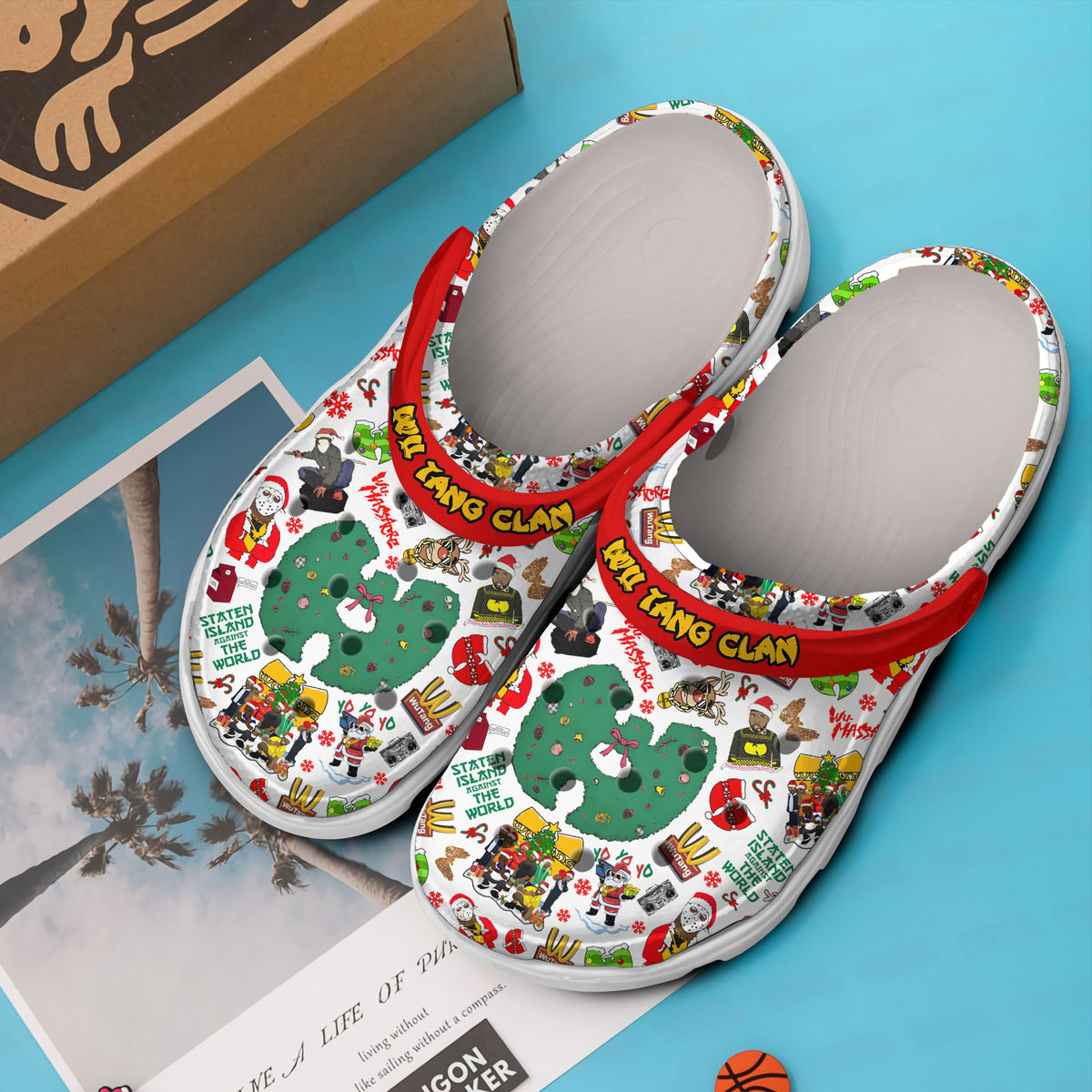 Merchidea Wu Tang Clan Music Crocs Crocband Clogs Shoes Comfortable For Men Women and Kids