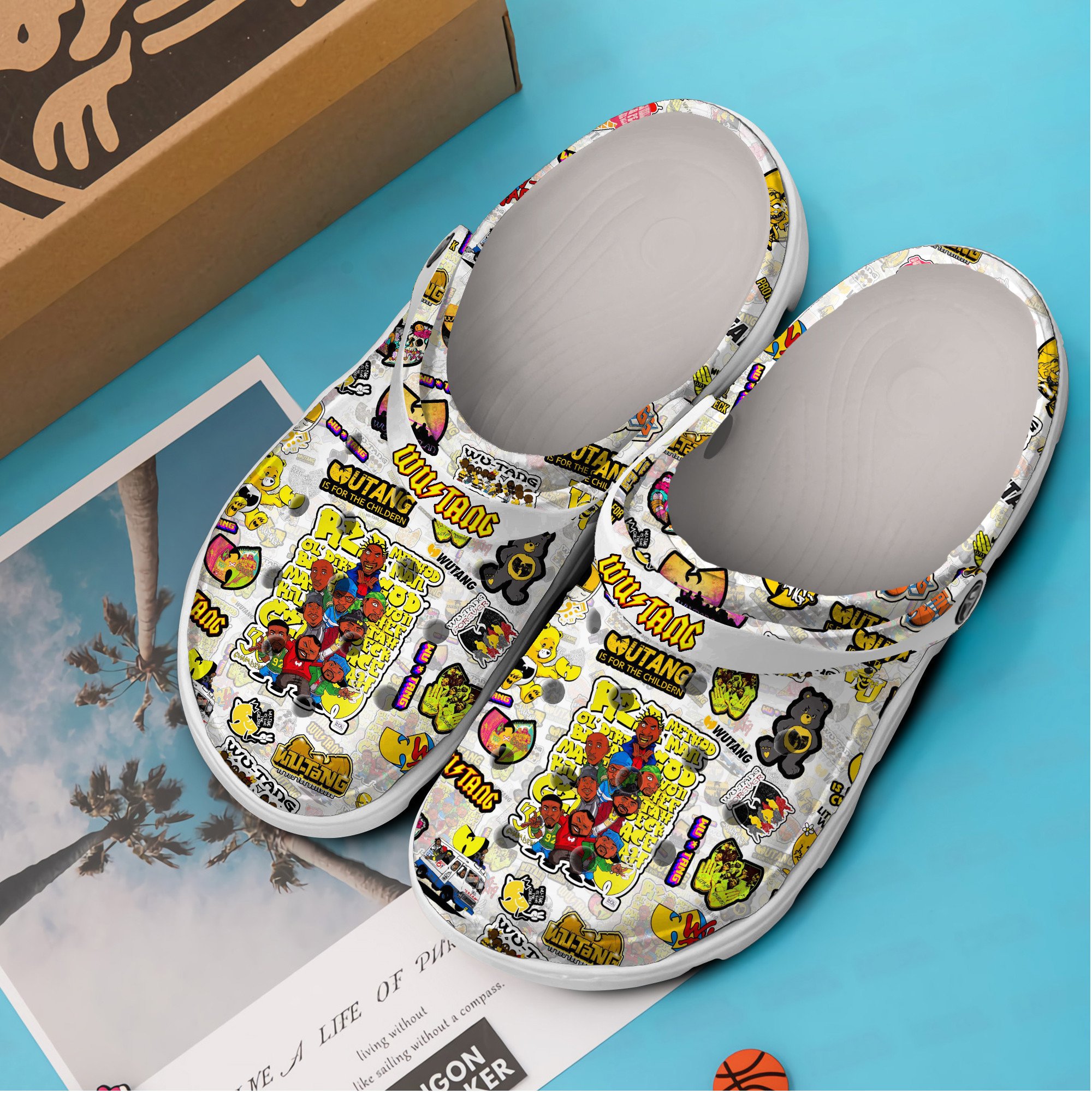 Merchidea Wu-Tang Clan Music Crocs Crocband Clogs Shoes Comfortable For Men Women and Kids