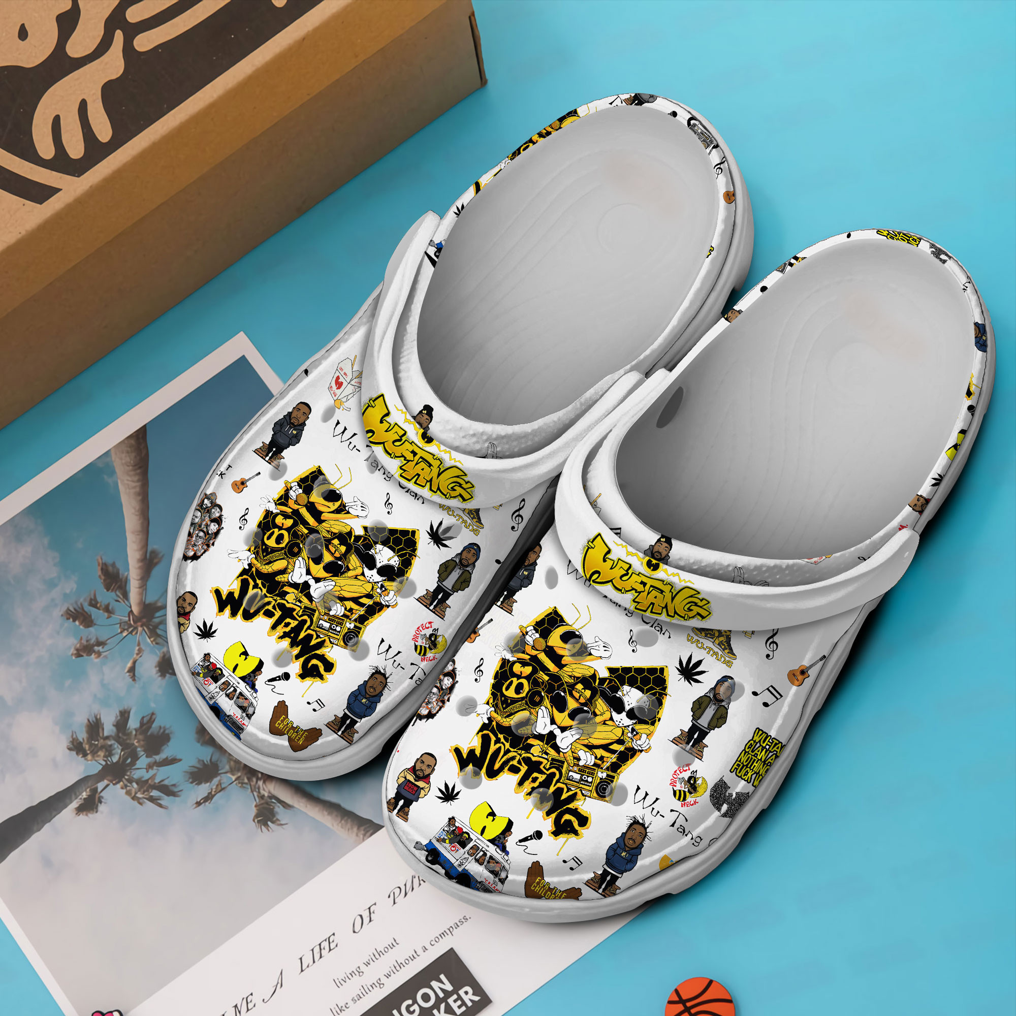 Merchidea Wu Tang Clan Music Crocs Crocband Clogs Shoes Comfortable For Men Women and Kids