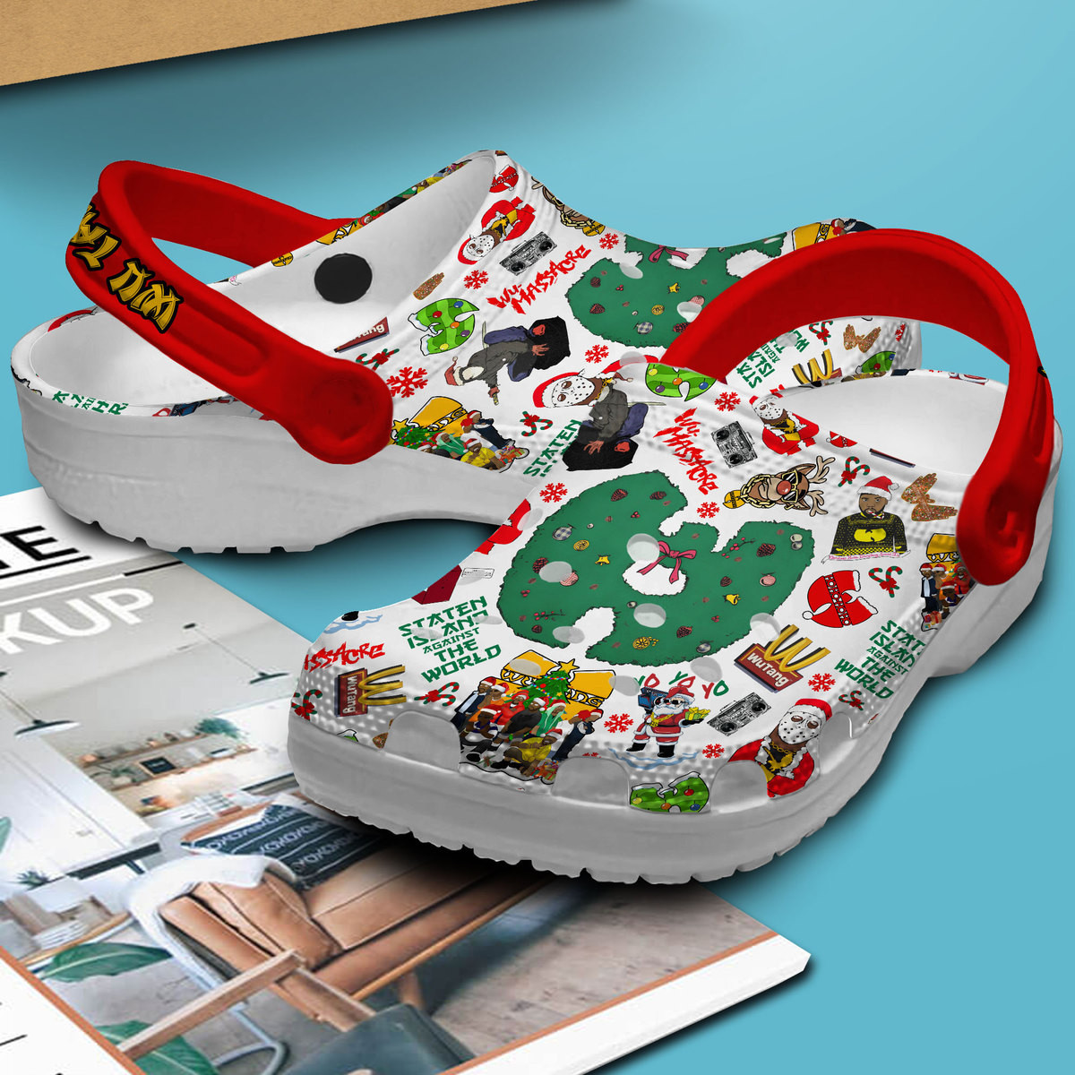 Merchidea Wu Tang Clan Music Crocs Crocband Clogs Shoes Comfortable For Men Women and Kids