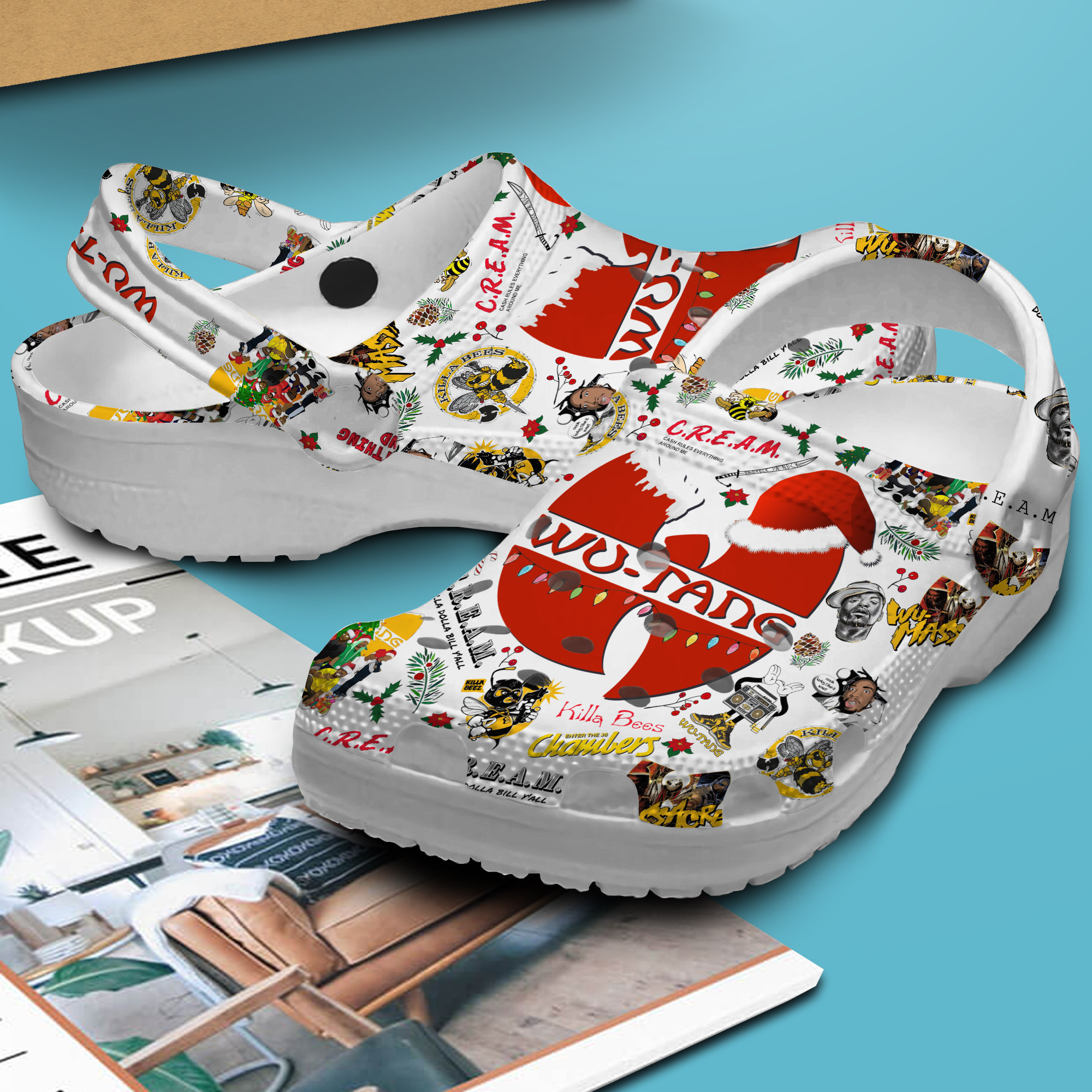 Merchidea Wu Tang Clan Music Crocs Crocband Clogs Shoes Comfortable For Men Women and Kids